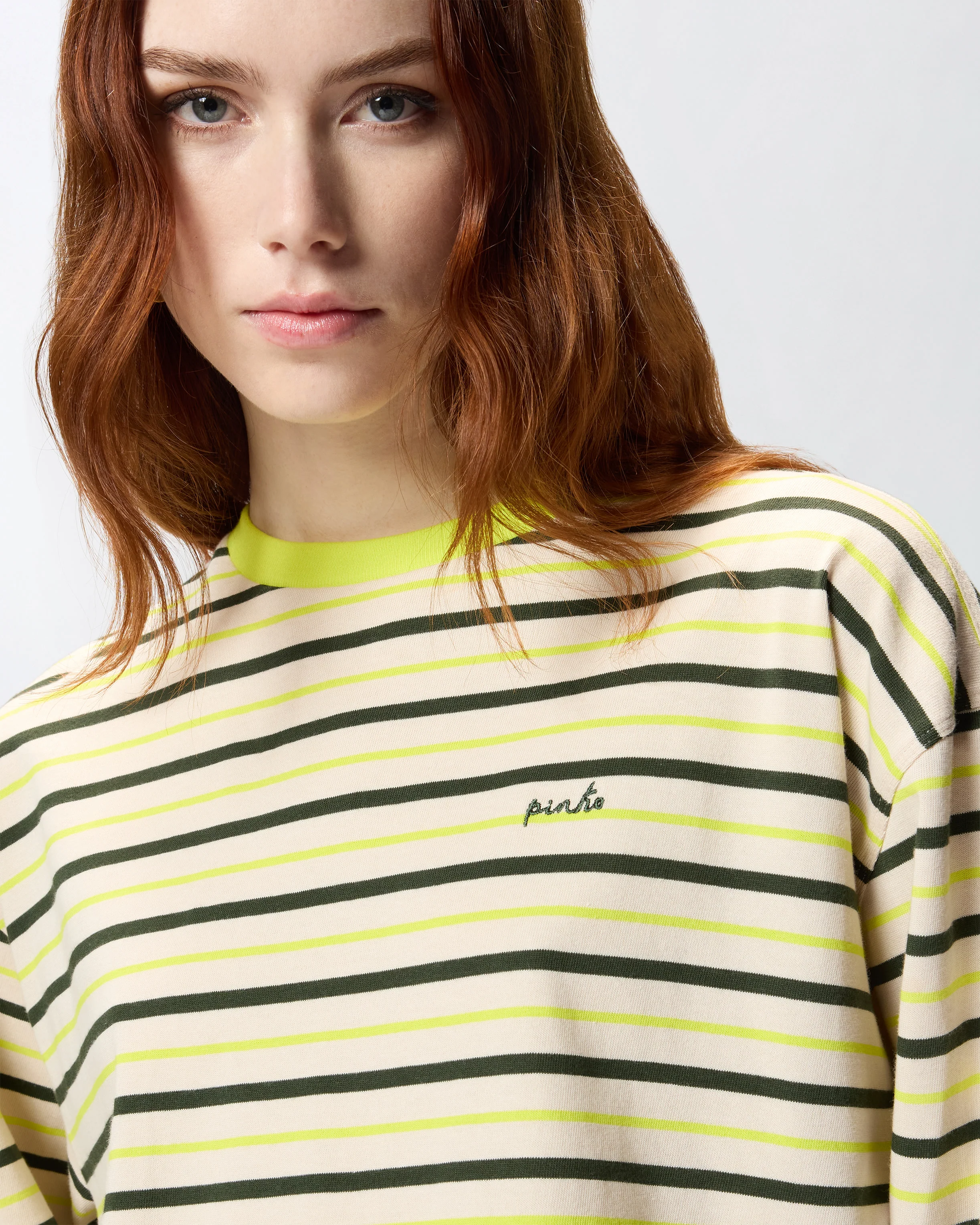 Maglia a righe con ricamo PINKO - Image 4