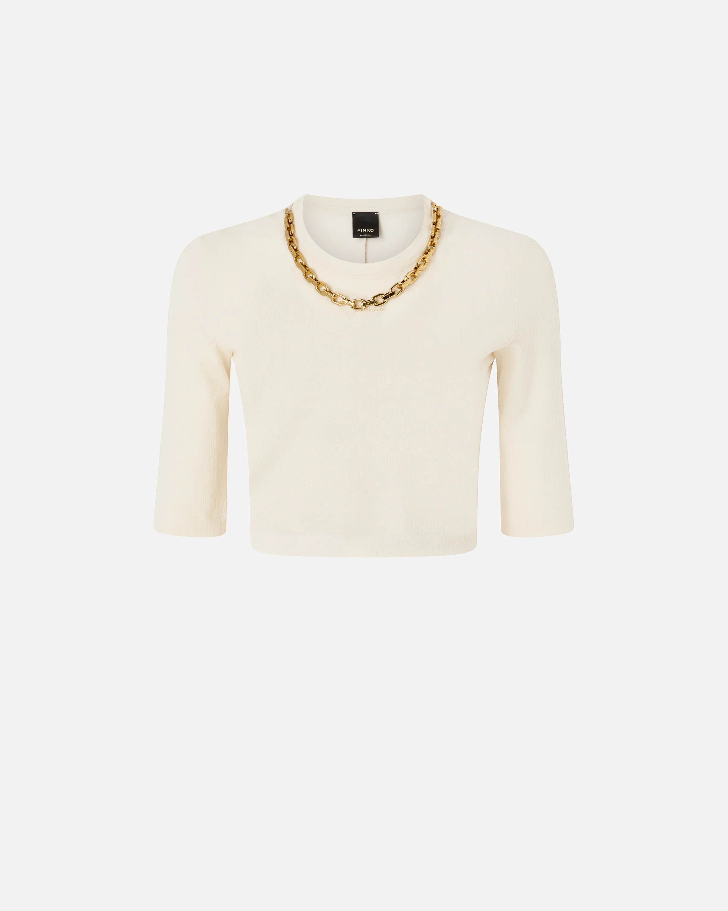 Maglia cropped con catena - Image 5
