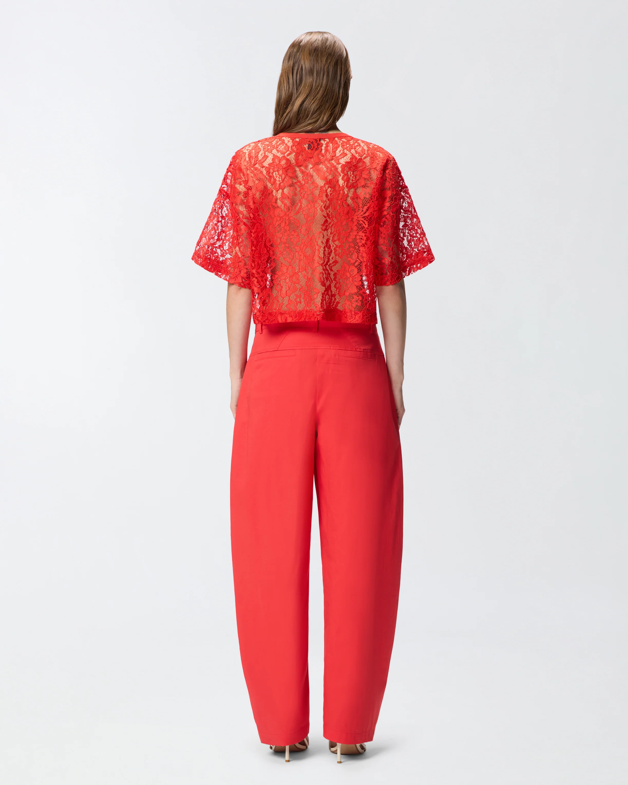 Maglia cropped in pizzo - Image 3