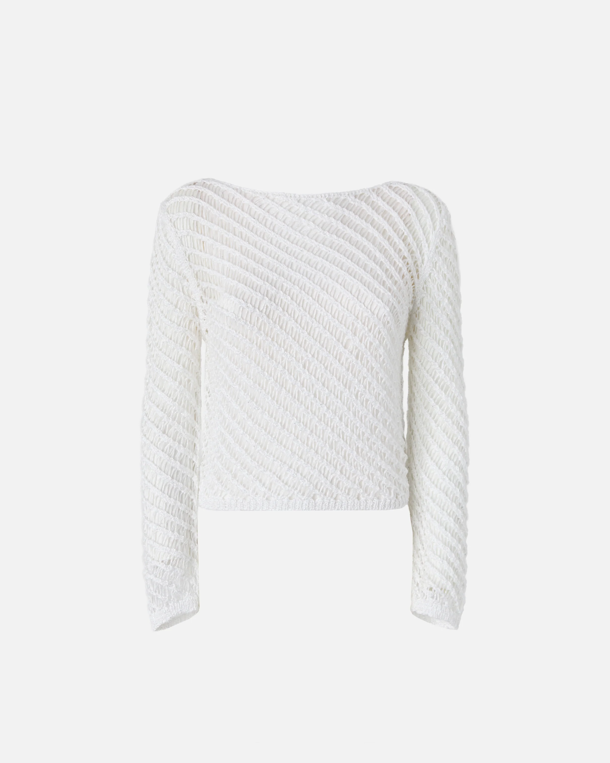 Maglia effetto uncinetto con paillettes - Image 5