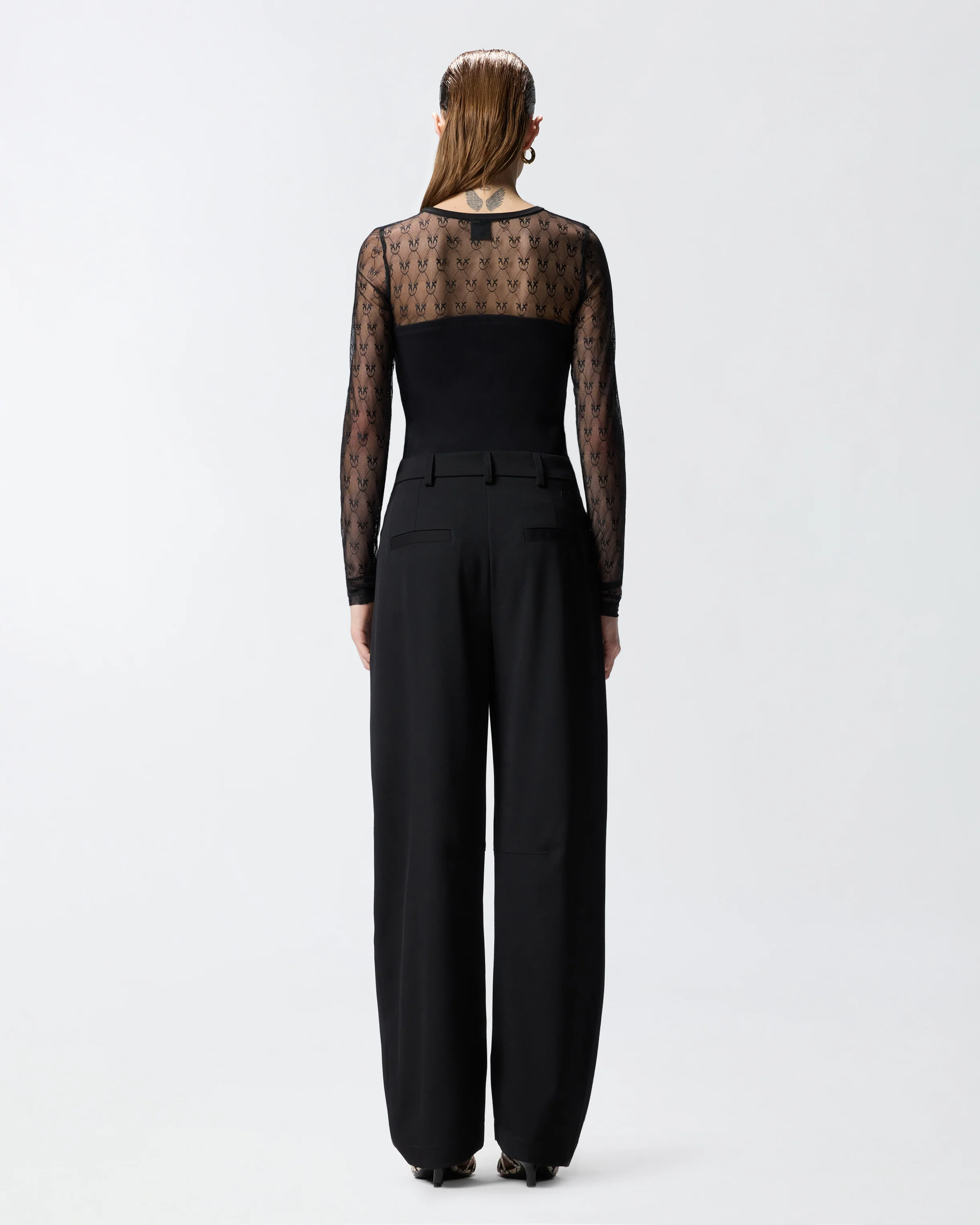 Maglia in jersey con pizzo logo Love Birds - Image 3