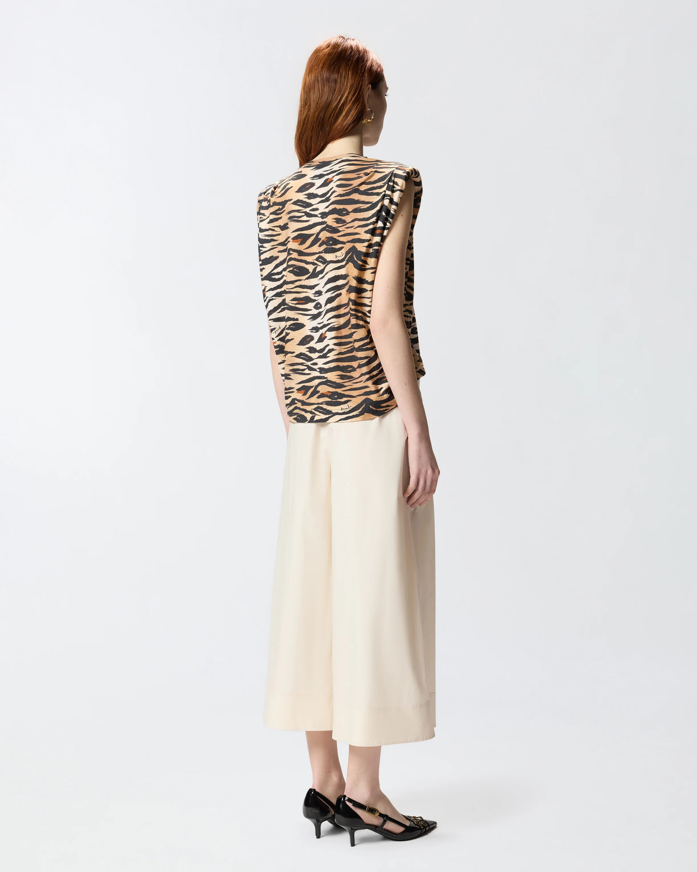 Maglia smanicata con stampa tigrata - Image 3