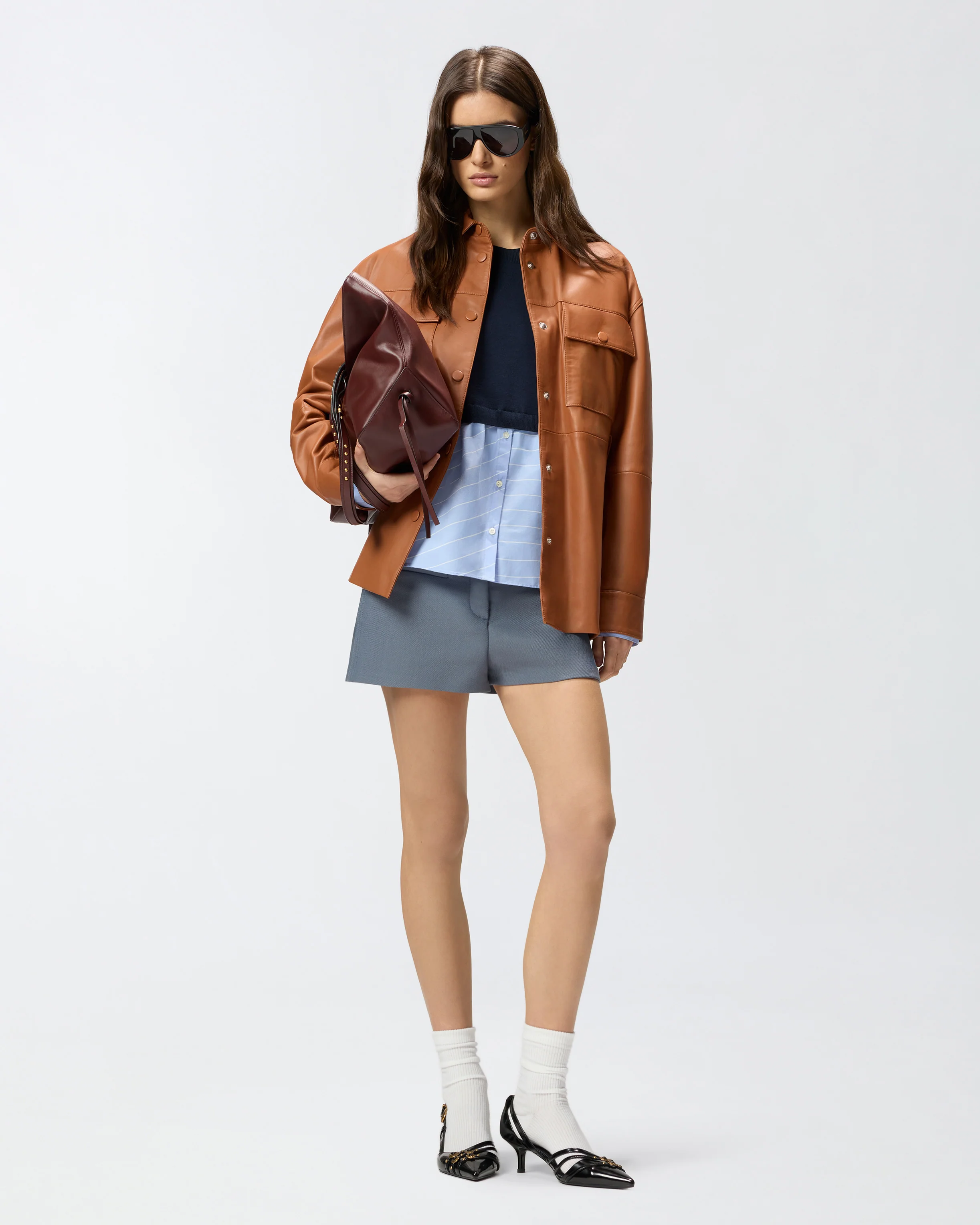 Maglione con inserto a camicia - Image 2