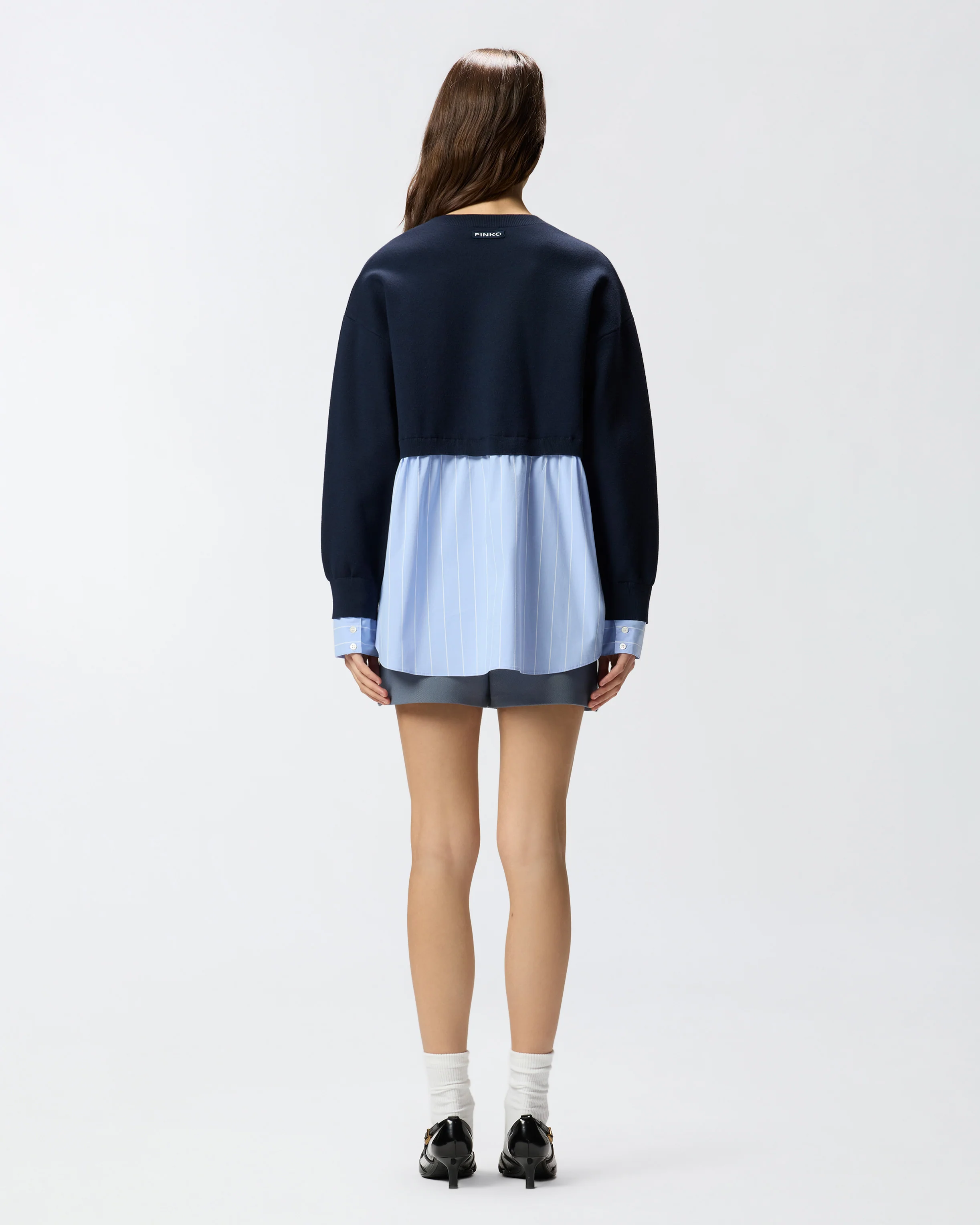 Maglione con inserto a camicia - Image 3