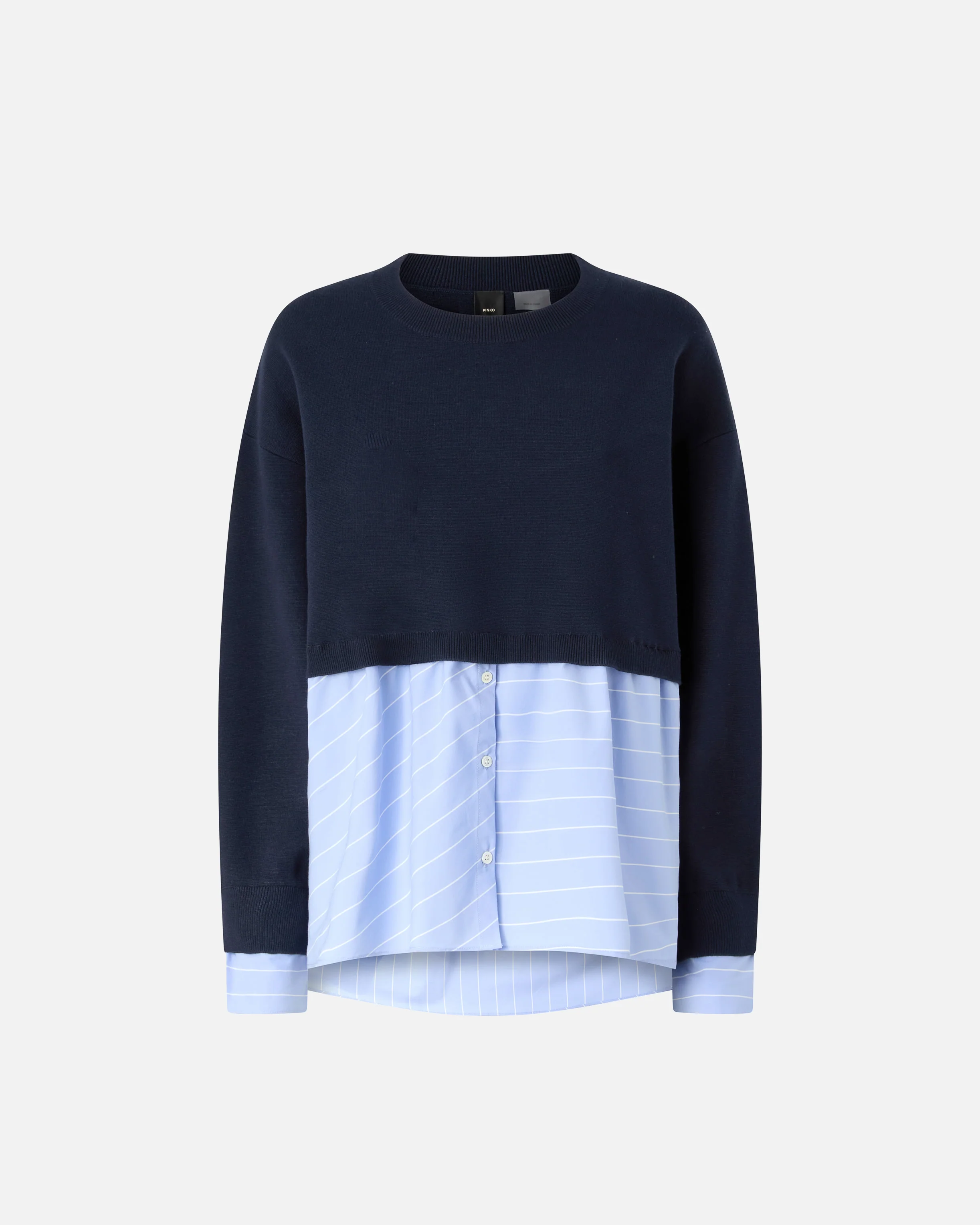 Maglione con inserto a camicia - Image 5