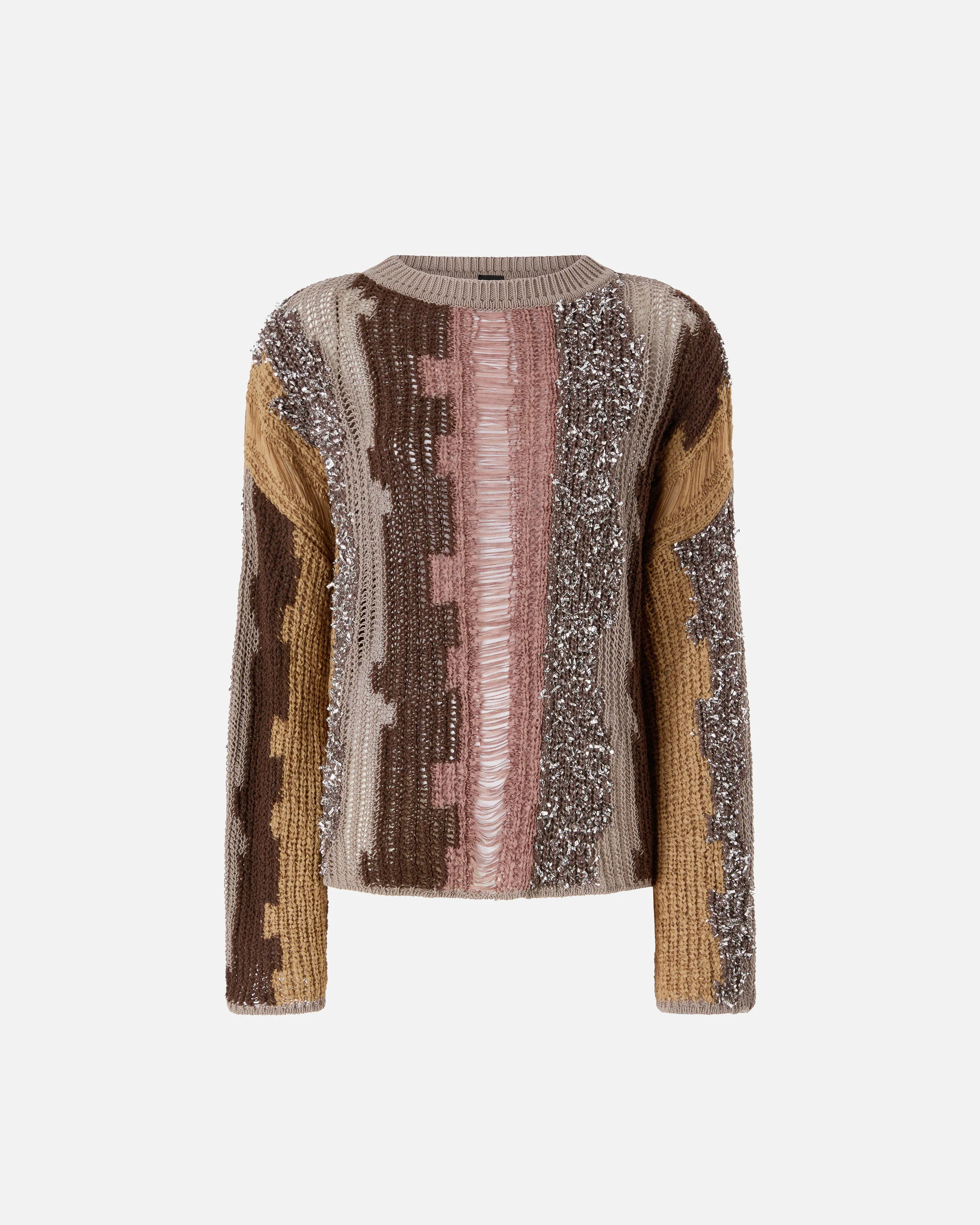 Maglione con intarsi di filati a contrasto - Image 5