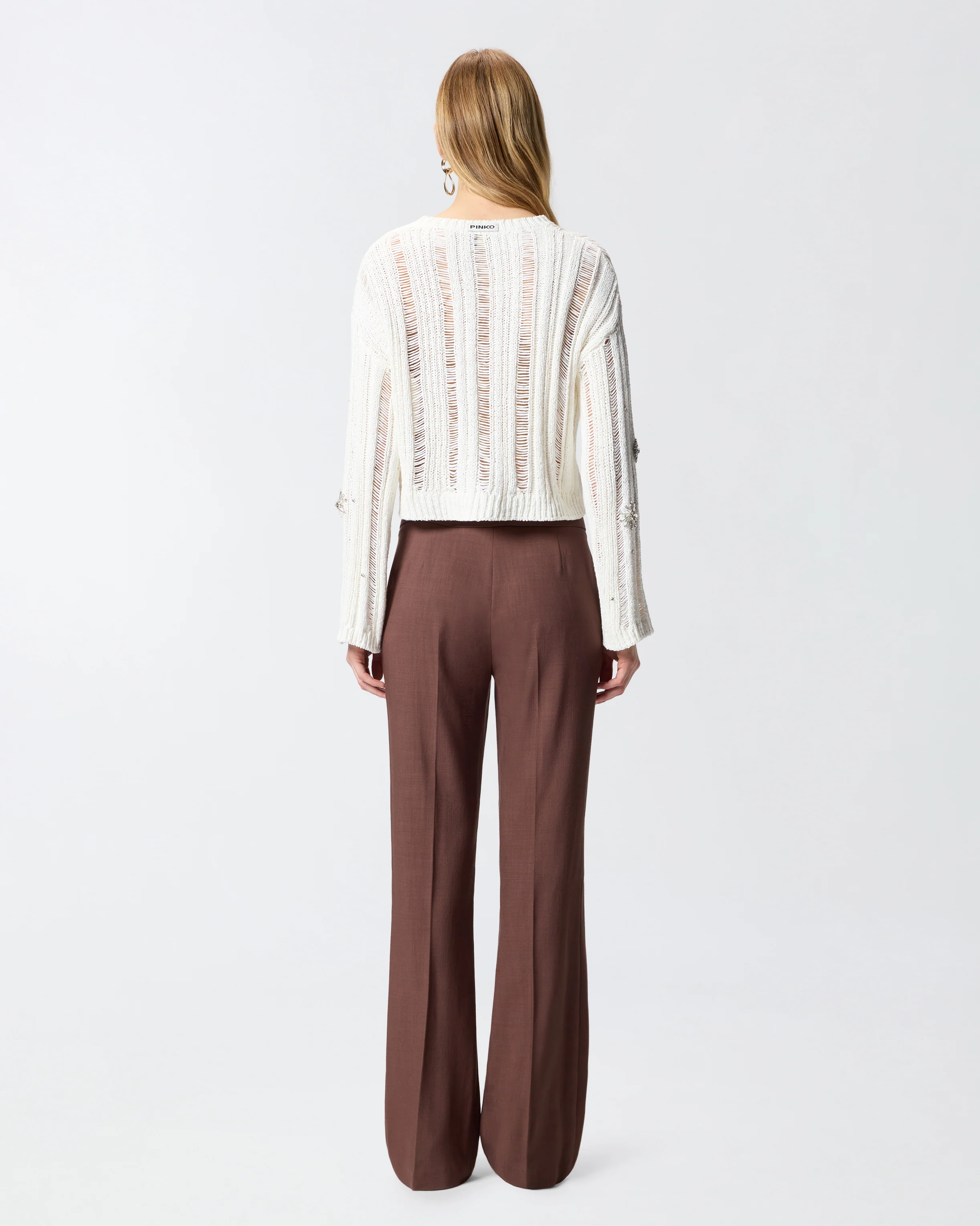 Maglione traforato con dettagli gioiello - Image 3