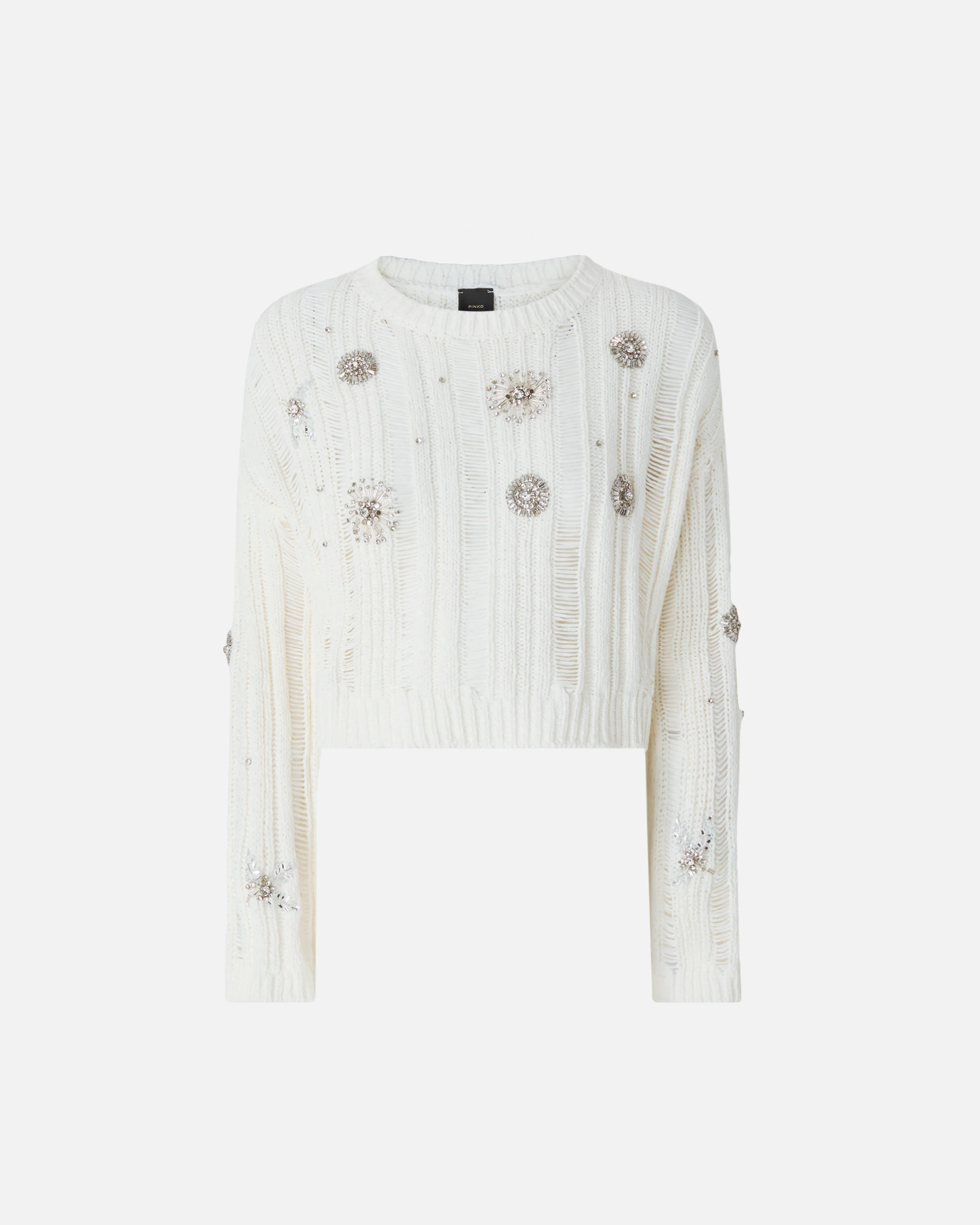 Maglione traforato con dettagli gioiello - Image 5