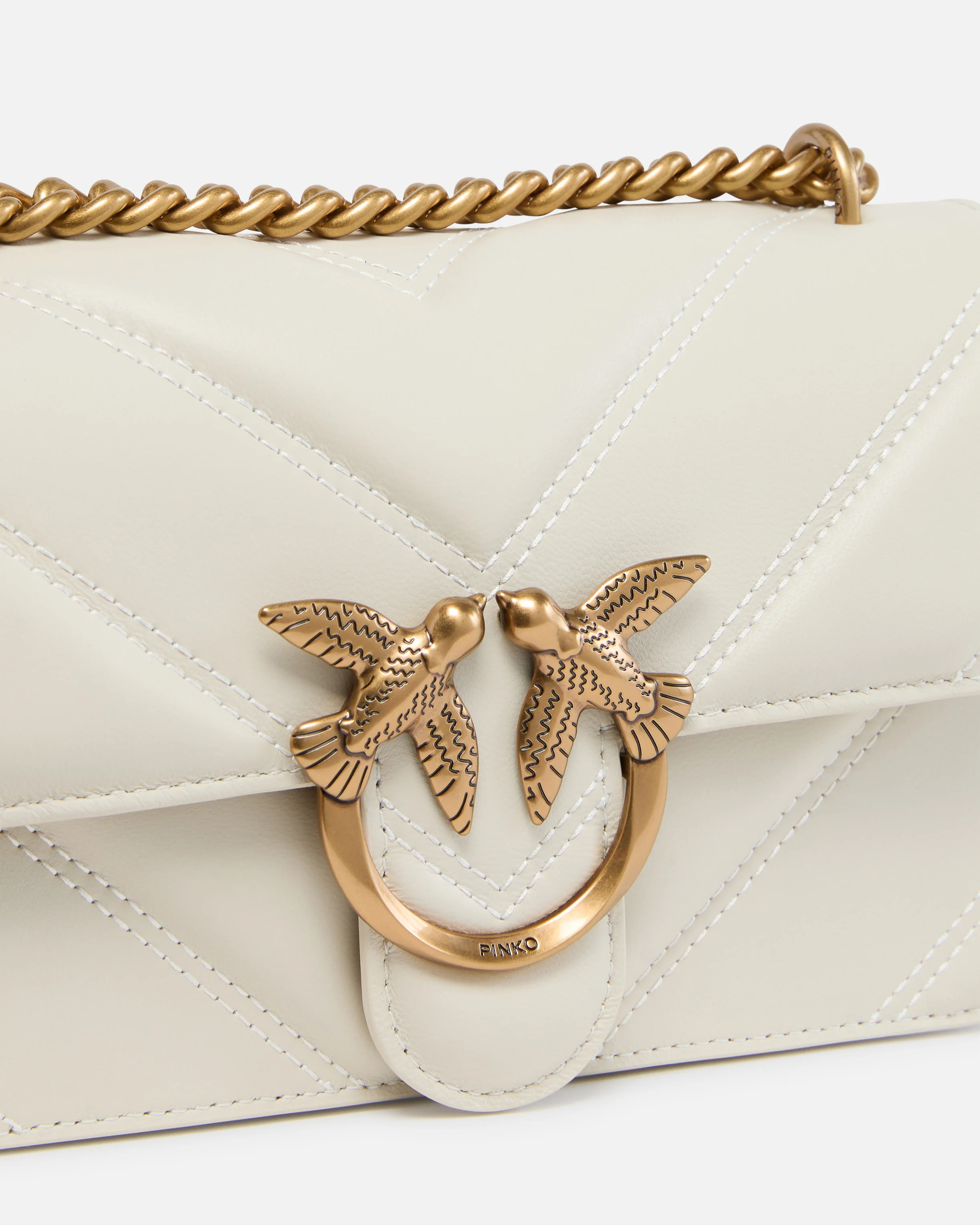 Mini borsa Love Bag nappa trapuntata chevron con tracolla - Image 3