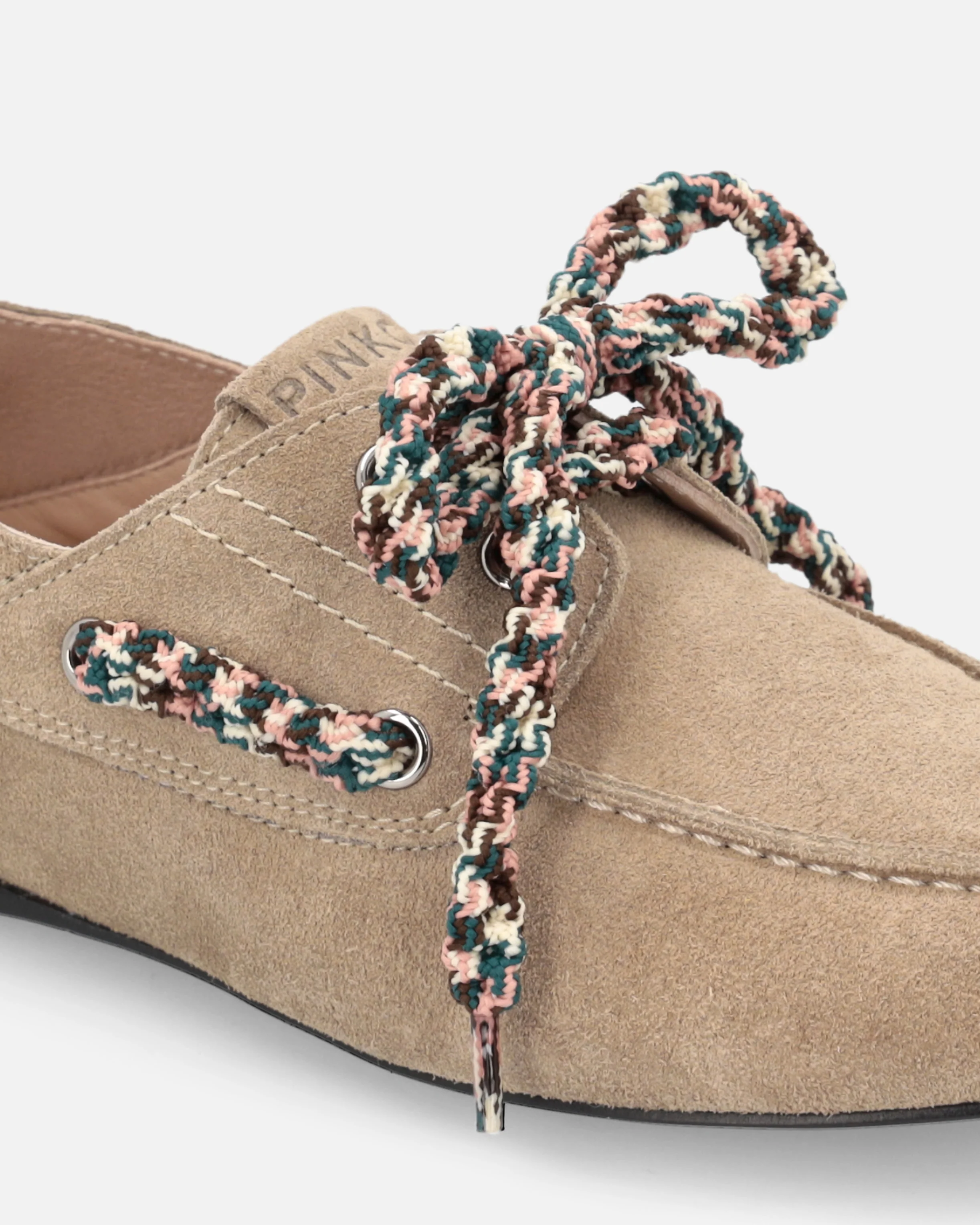 Mocassini in suede con lacci multicolor - Image 4