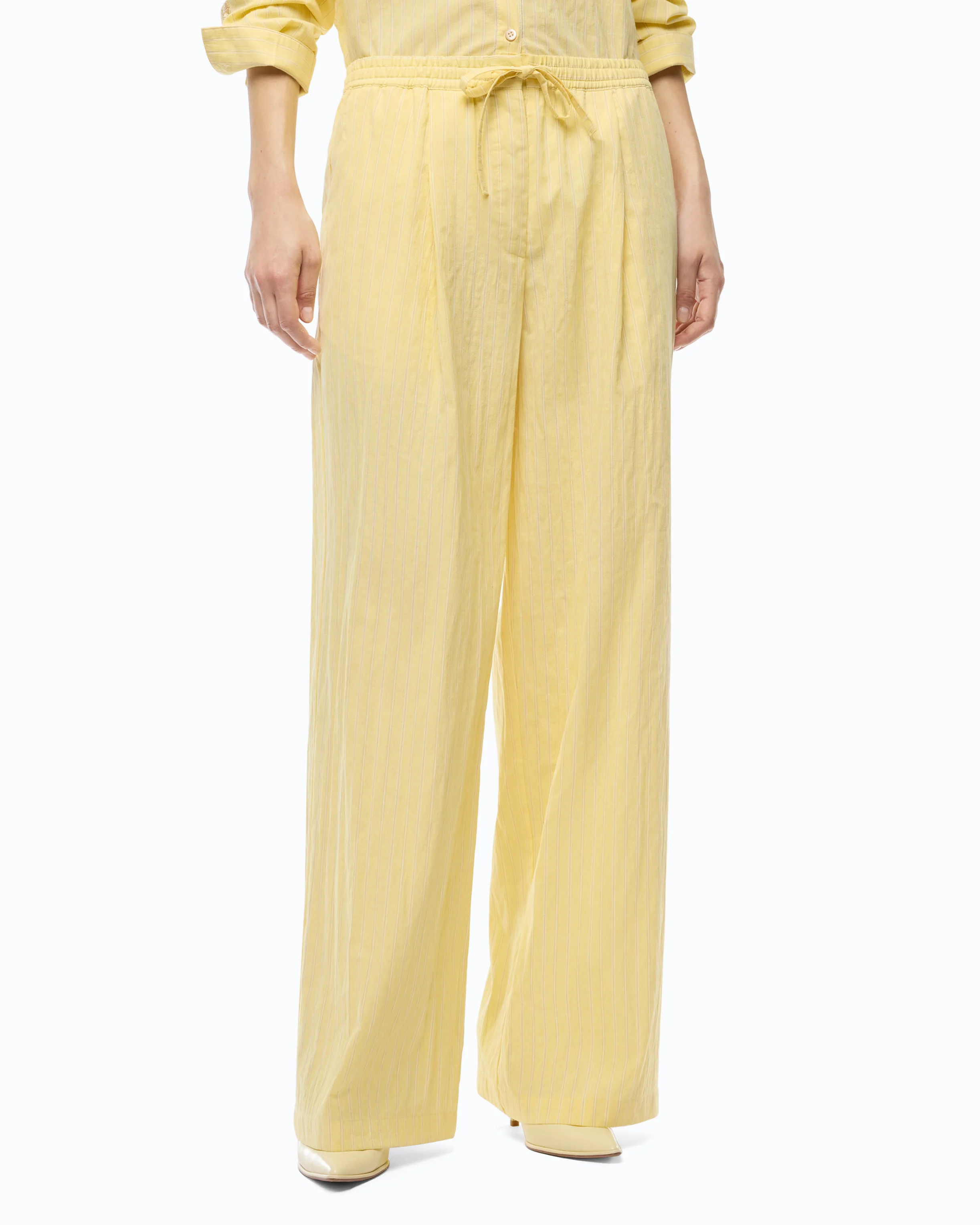 Pantalone a righe con coulisse in vita - Image 2
