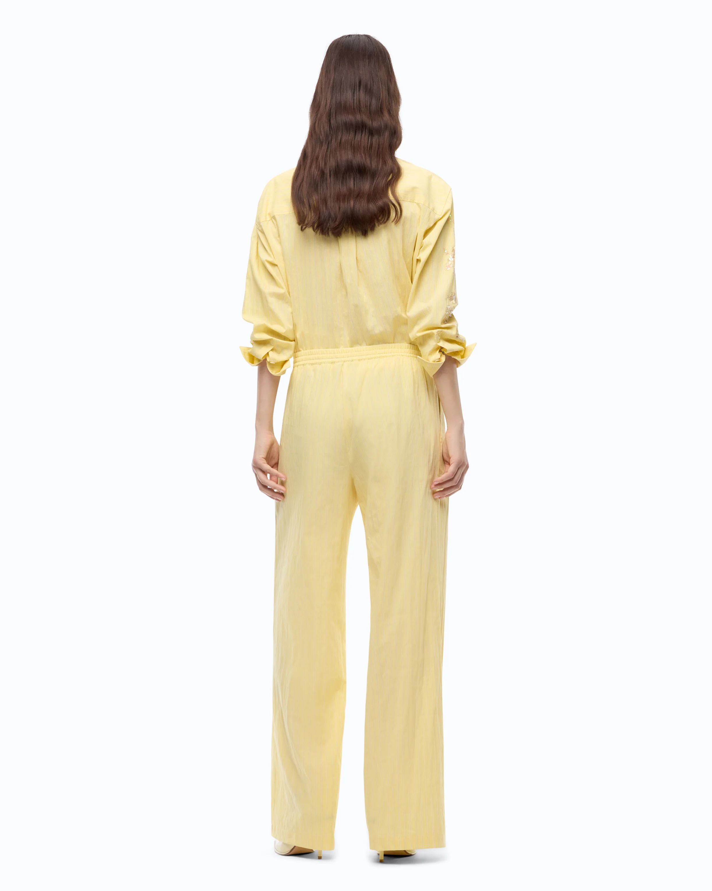 Pantalone a righe con coulisse in vita - Image 4