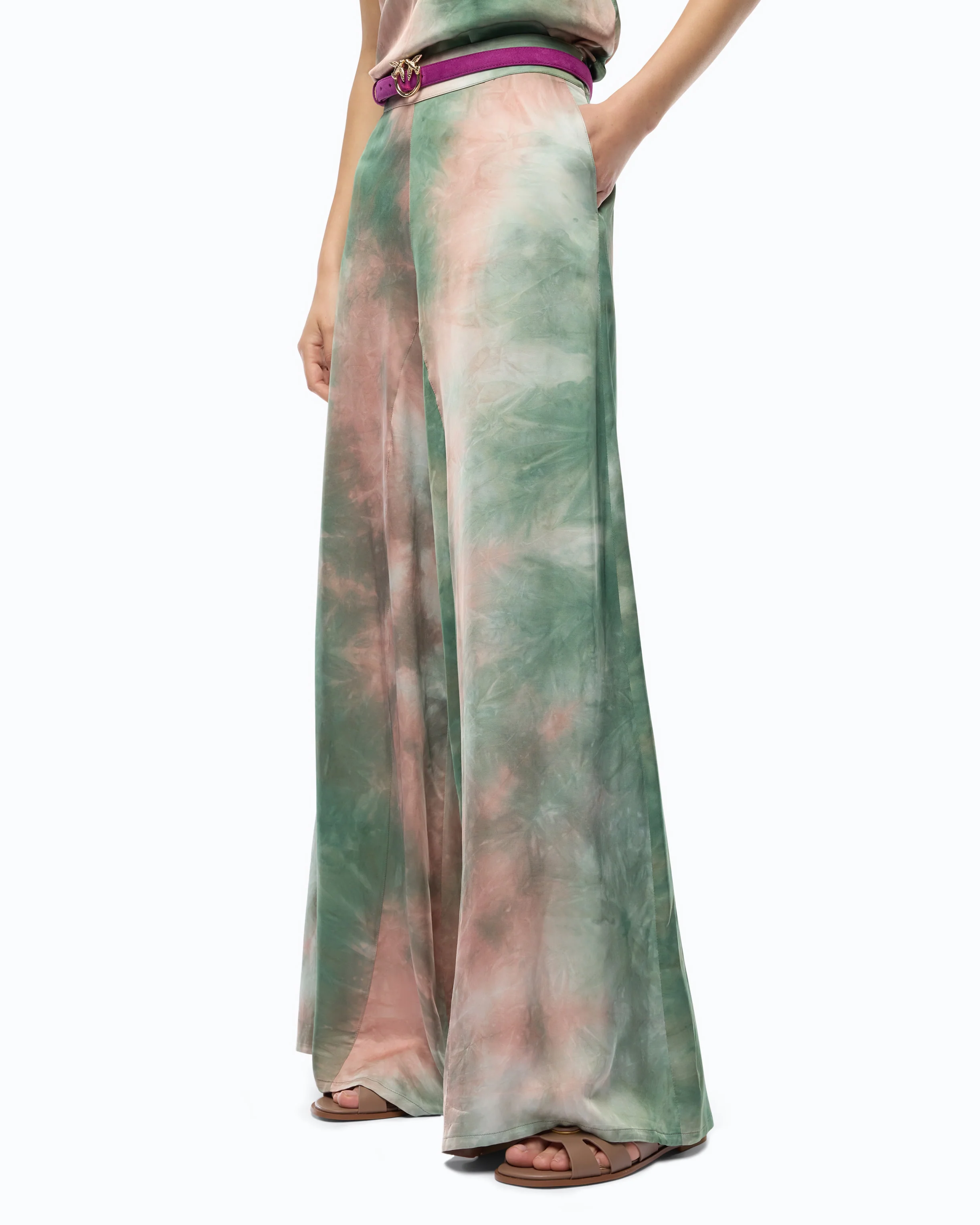 Pantalone in satin dal colore sfumato - Image 2
