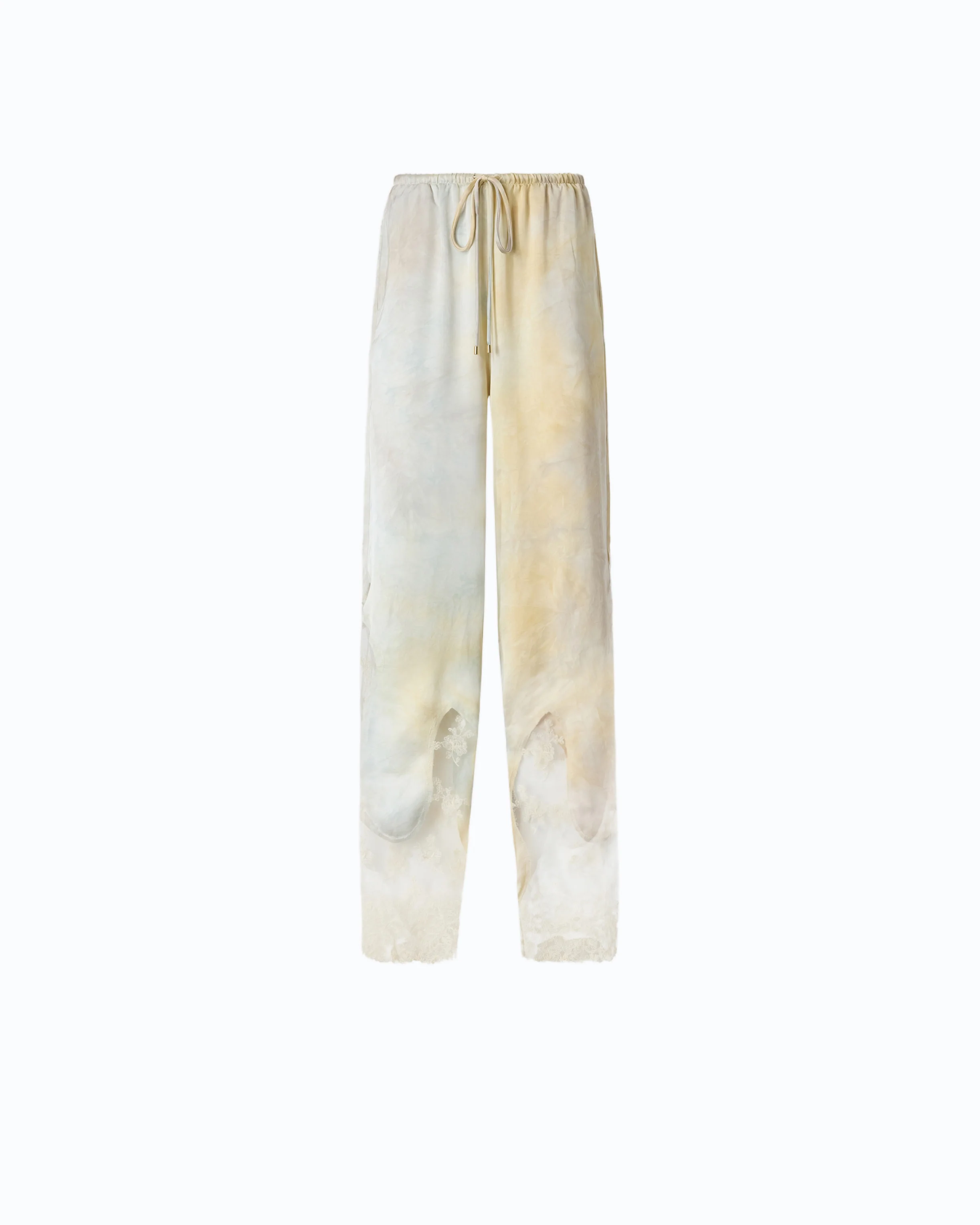 Pantalone in satin maltinto con pizzo - Image 5
