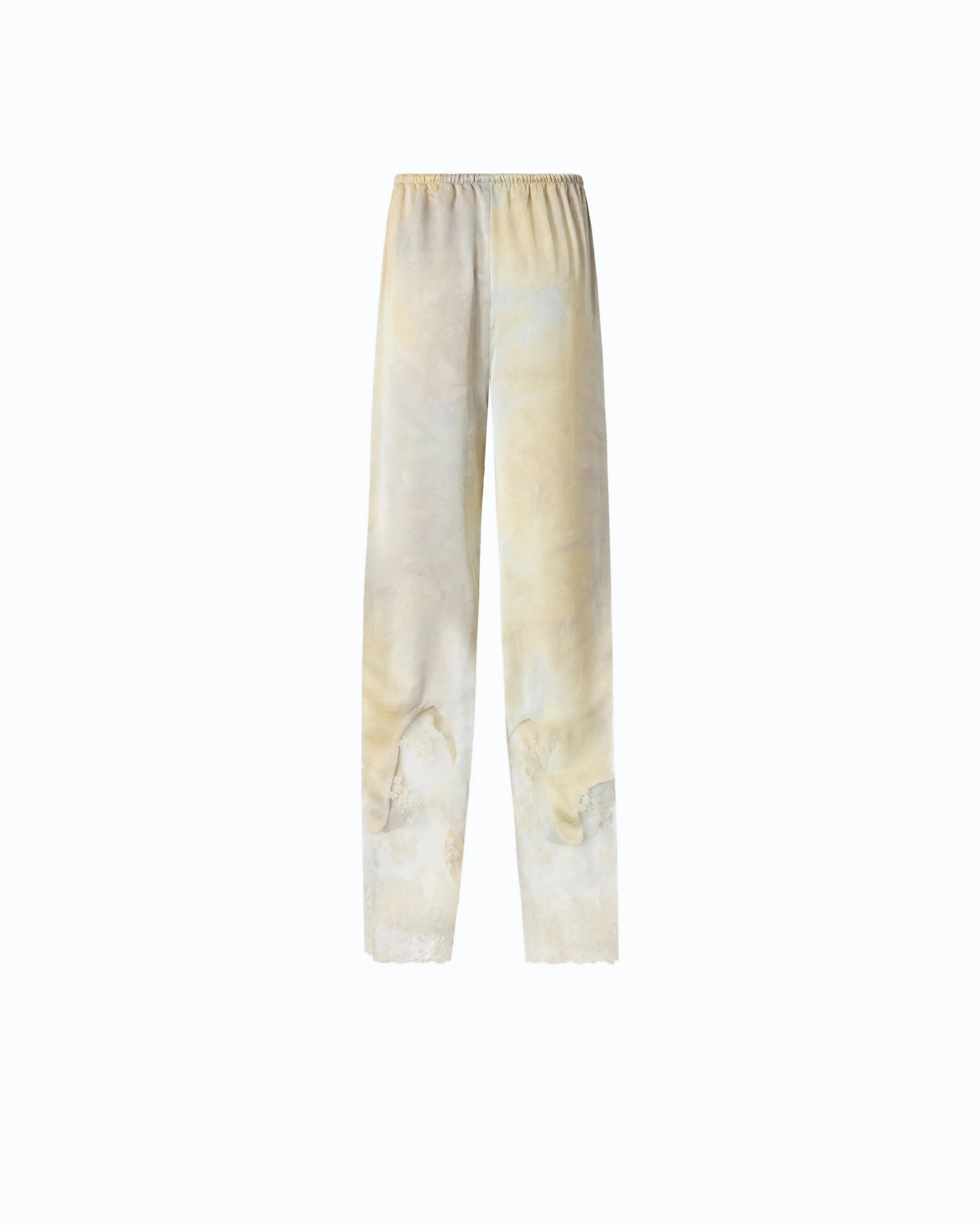 Pantalone in satin maltinto con pizzo - Image 6