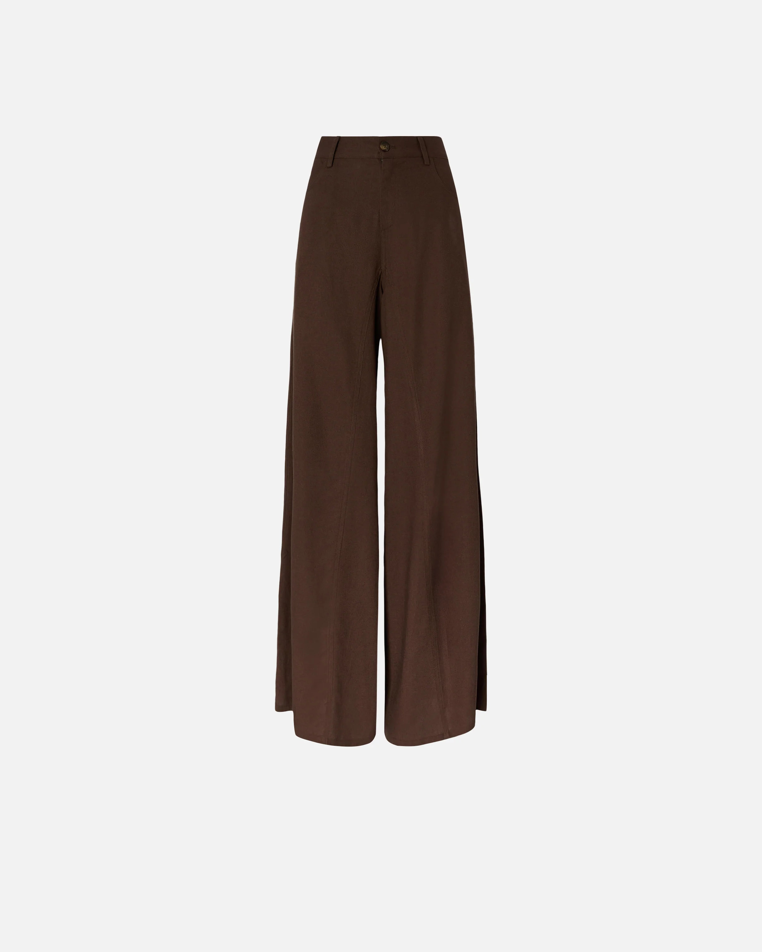 Pantalone wide leg in lino