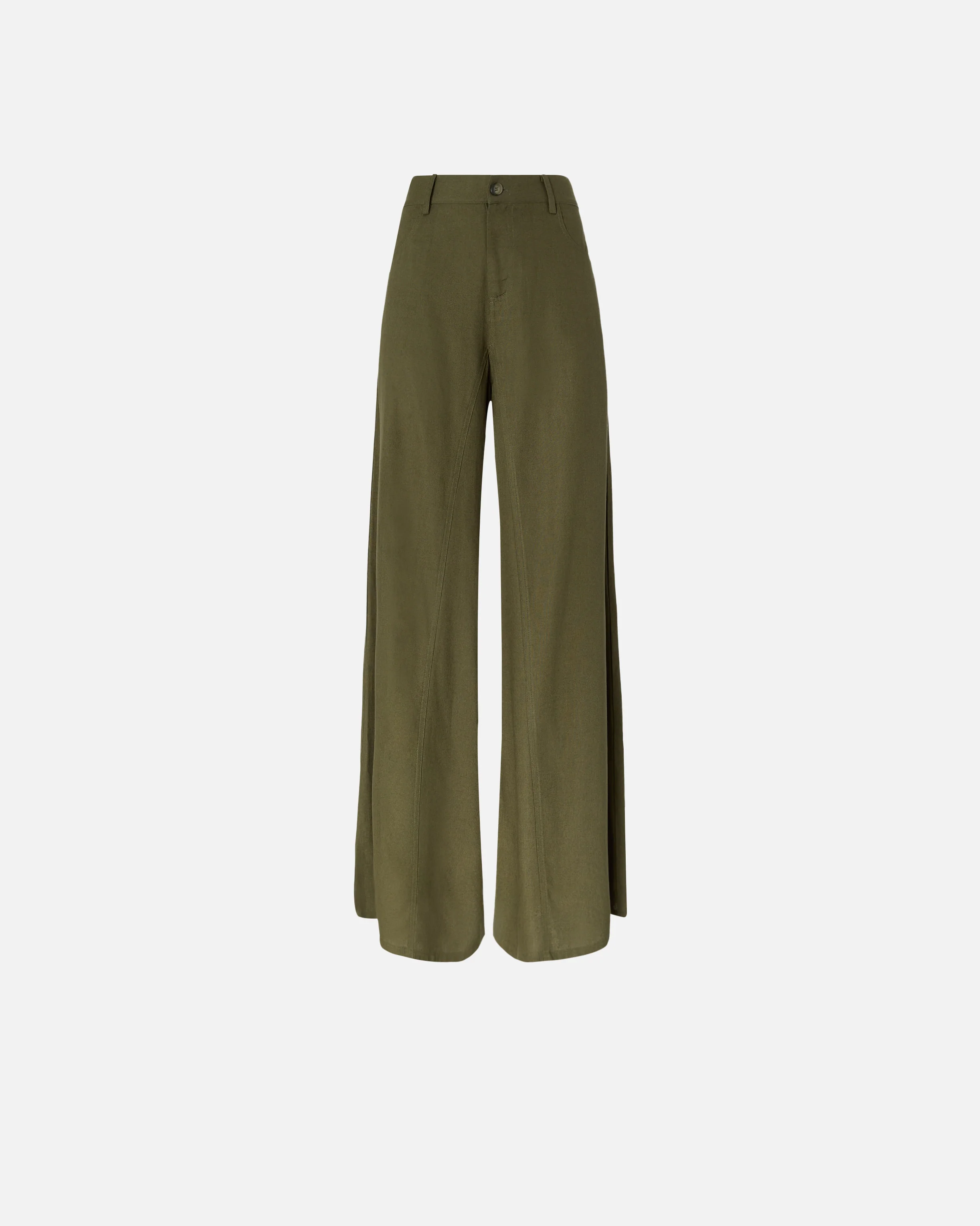 Pantalone wide leg in lino