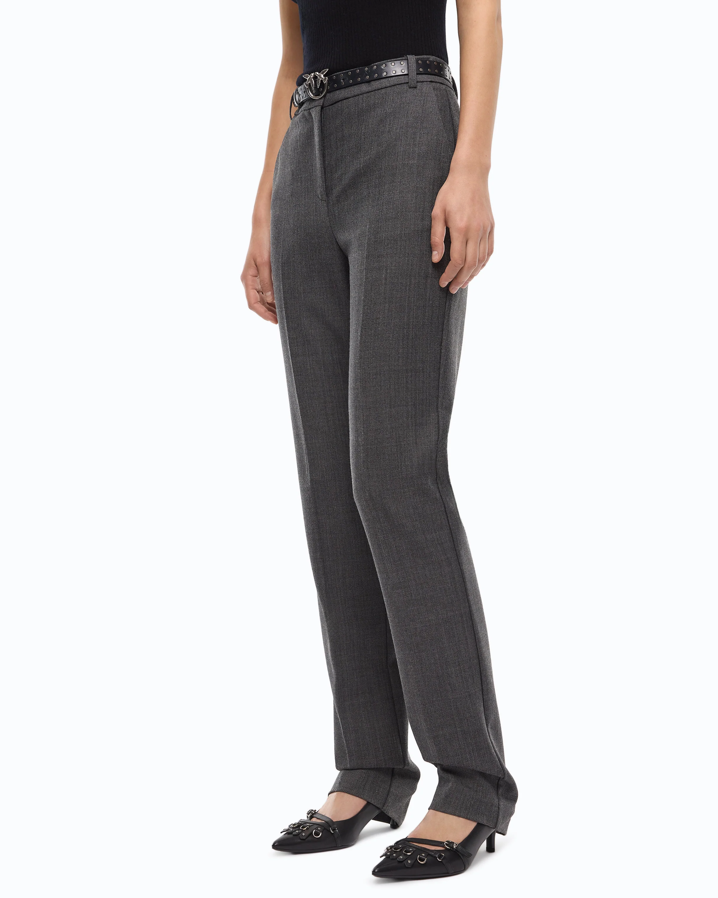 Pantaloni a sigaretta in misto lana stretch - Image 2