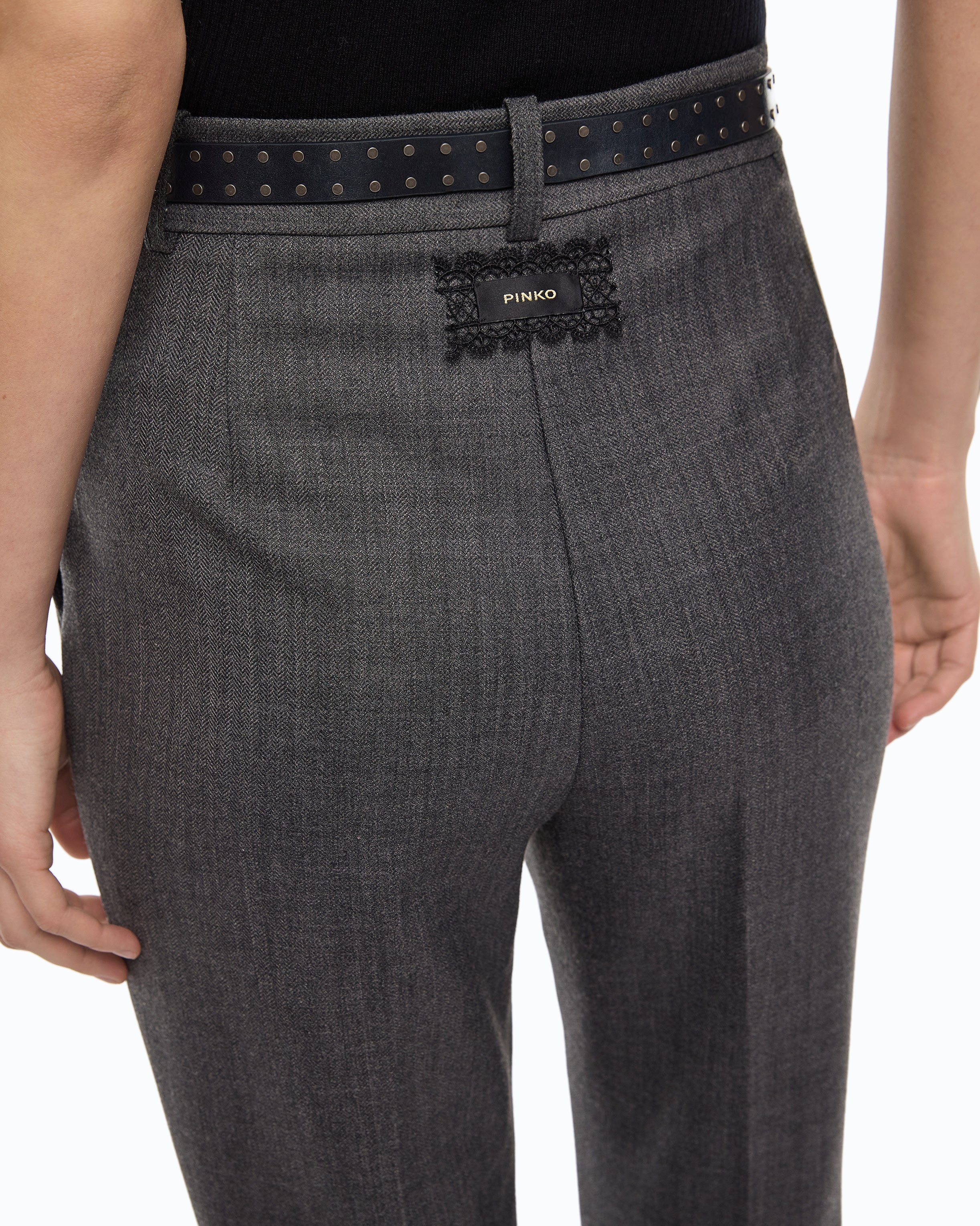 Pantaloni a sigaretta in misto lana stretch - Image 3