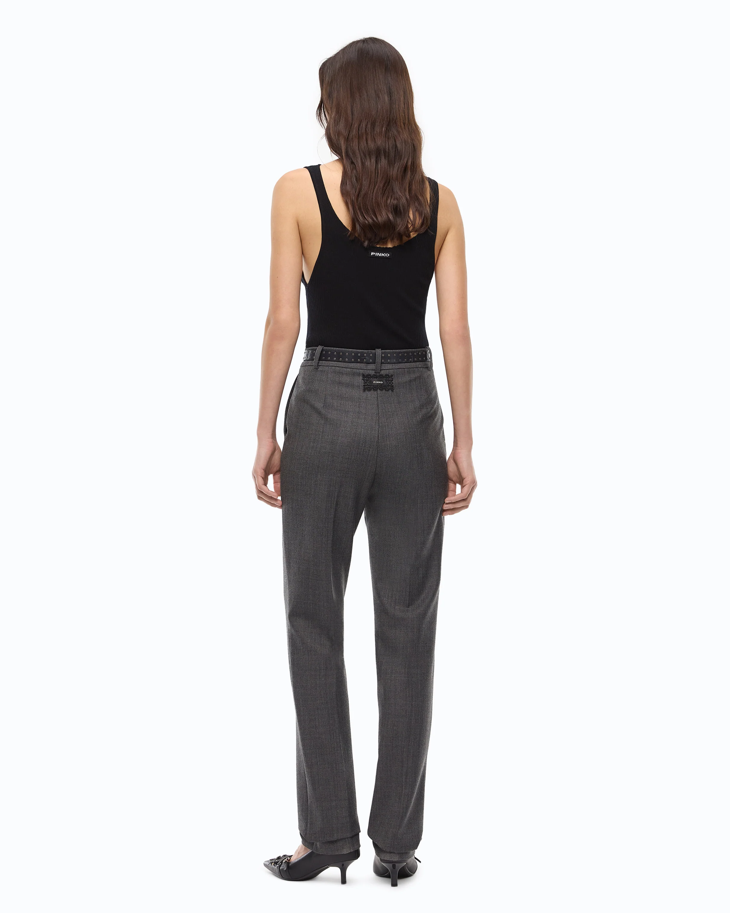Pantaloni a sigaretta in misto lana stretch - Image 4