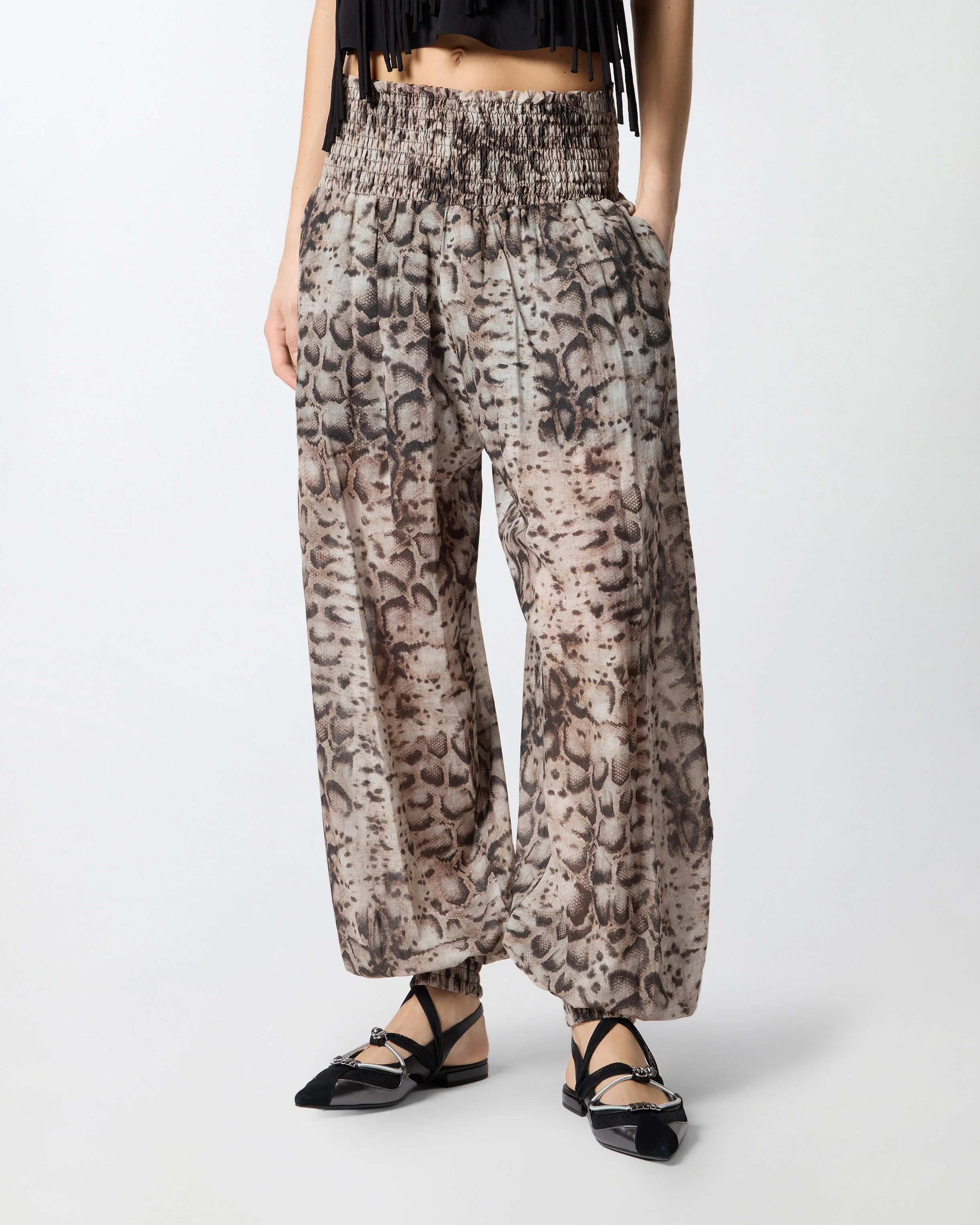 Pantaloni ampi con stampa snake - Image 2