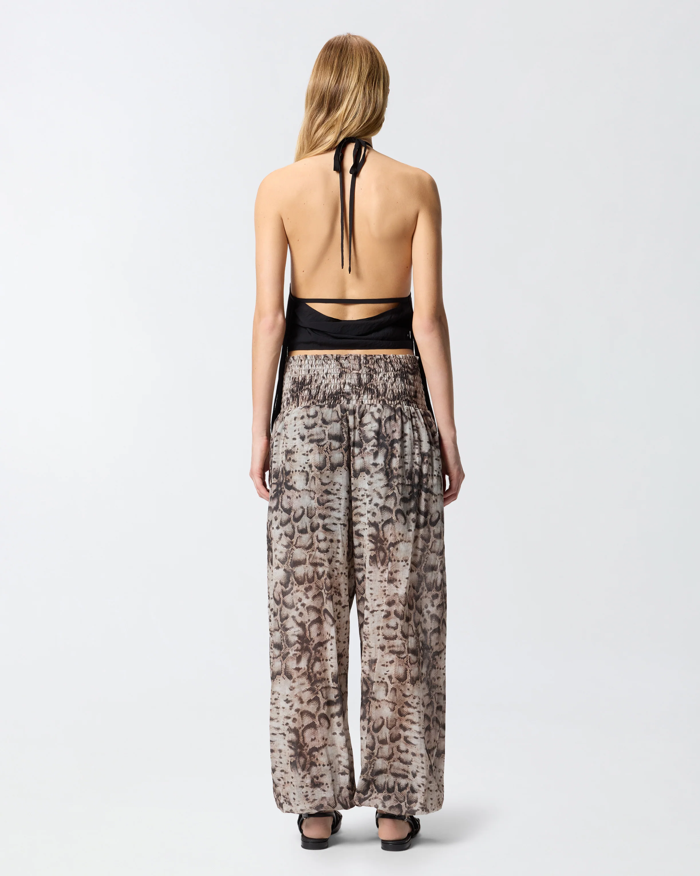 Pantaloni ampi con stampa snake - Image 3