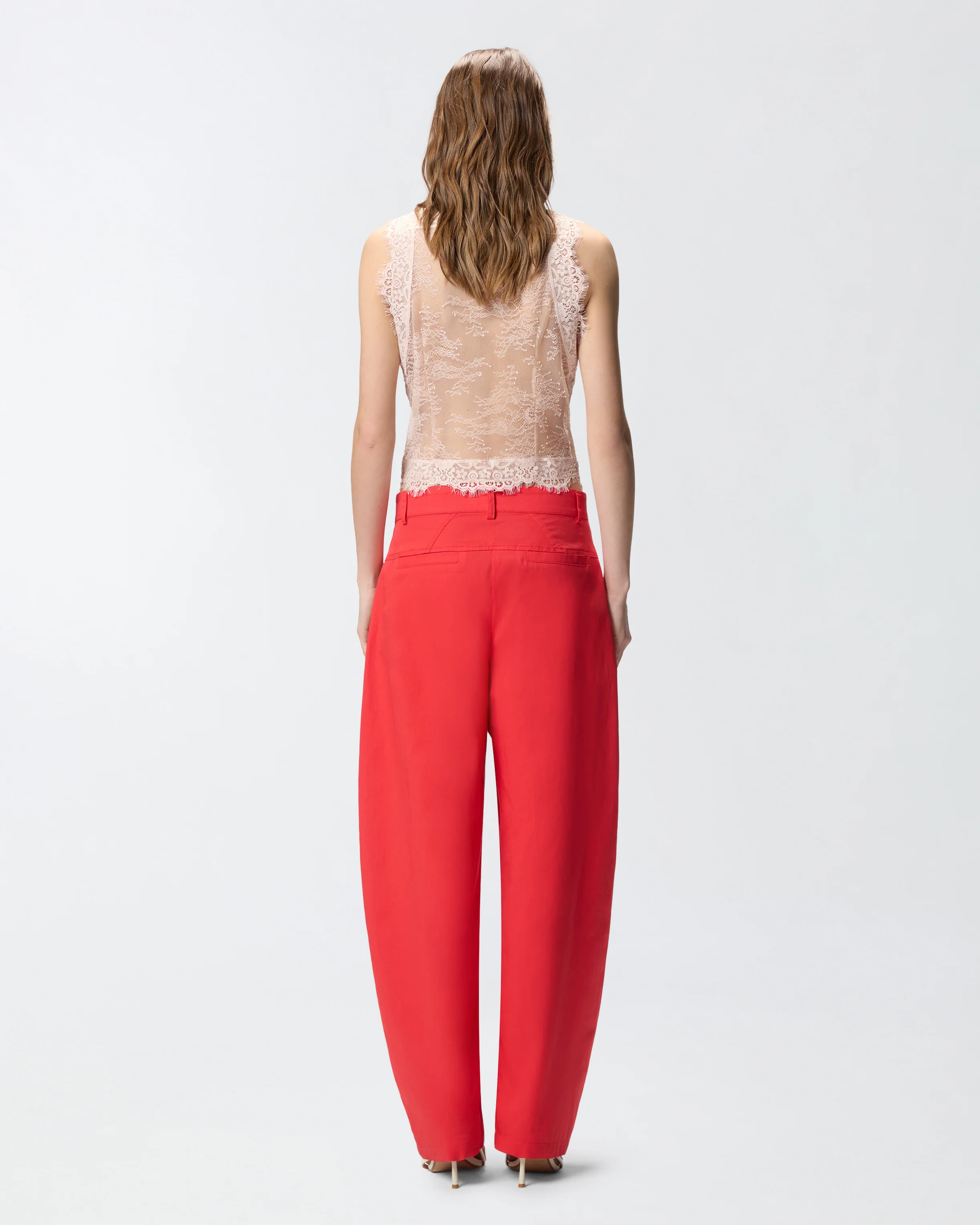 Pantaloni barrel-fit in cotone stretch - Image 3