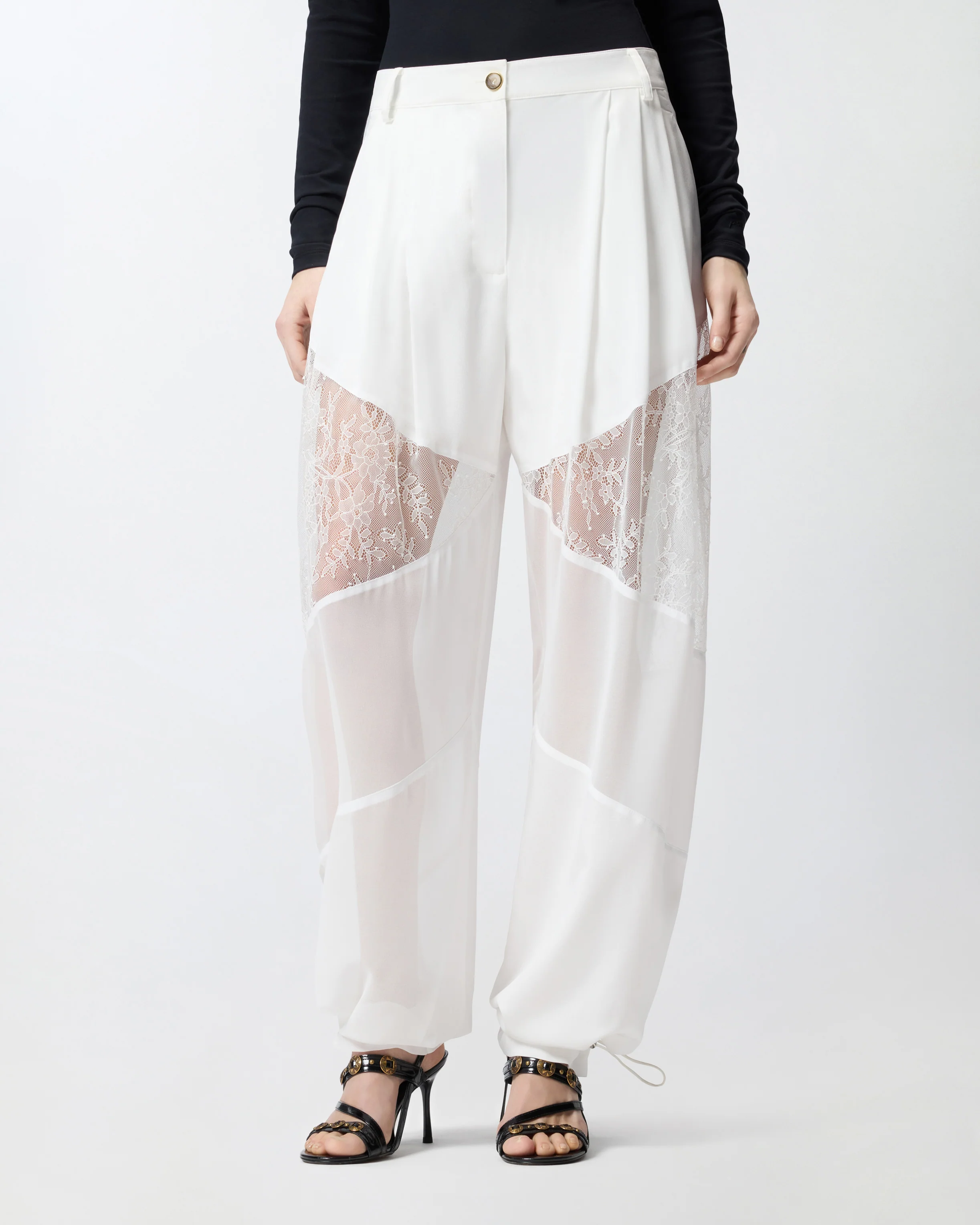 Pantaloni con dettagli in pizzo - Image 2