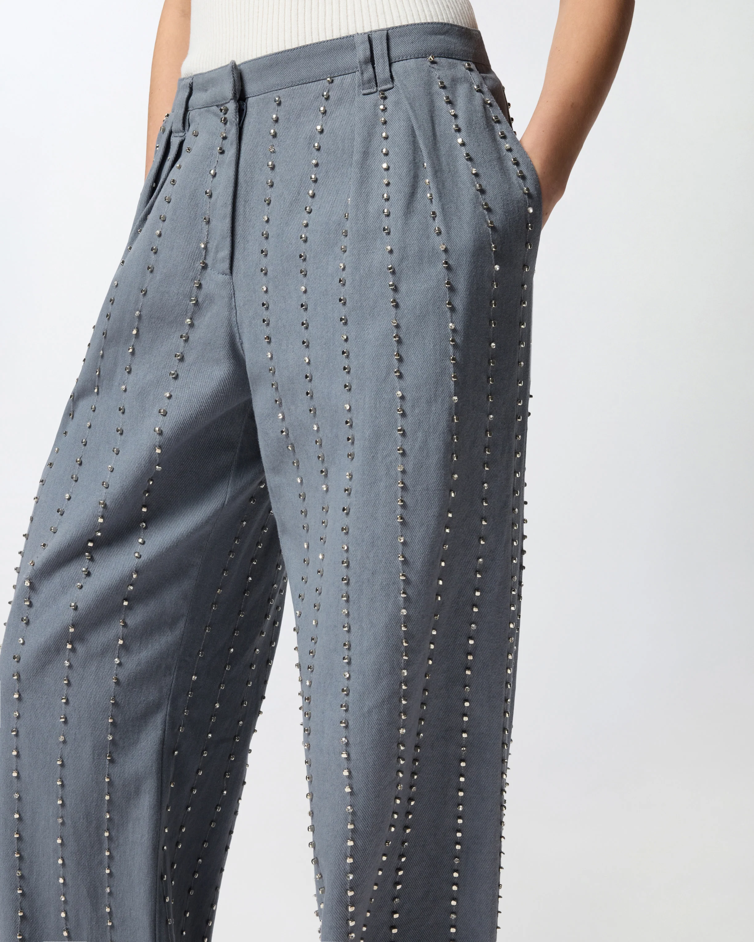 Pantaloni con righe gioiello - Image 4