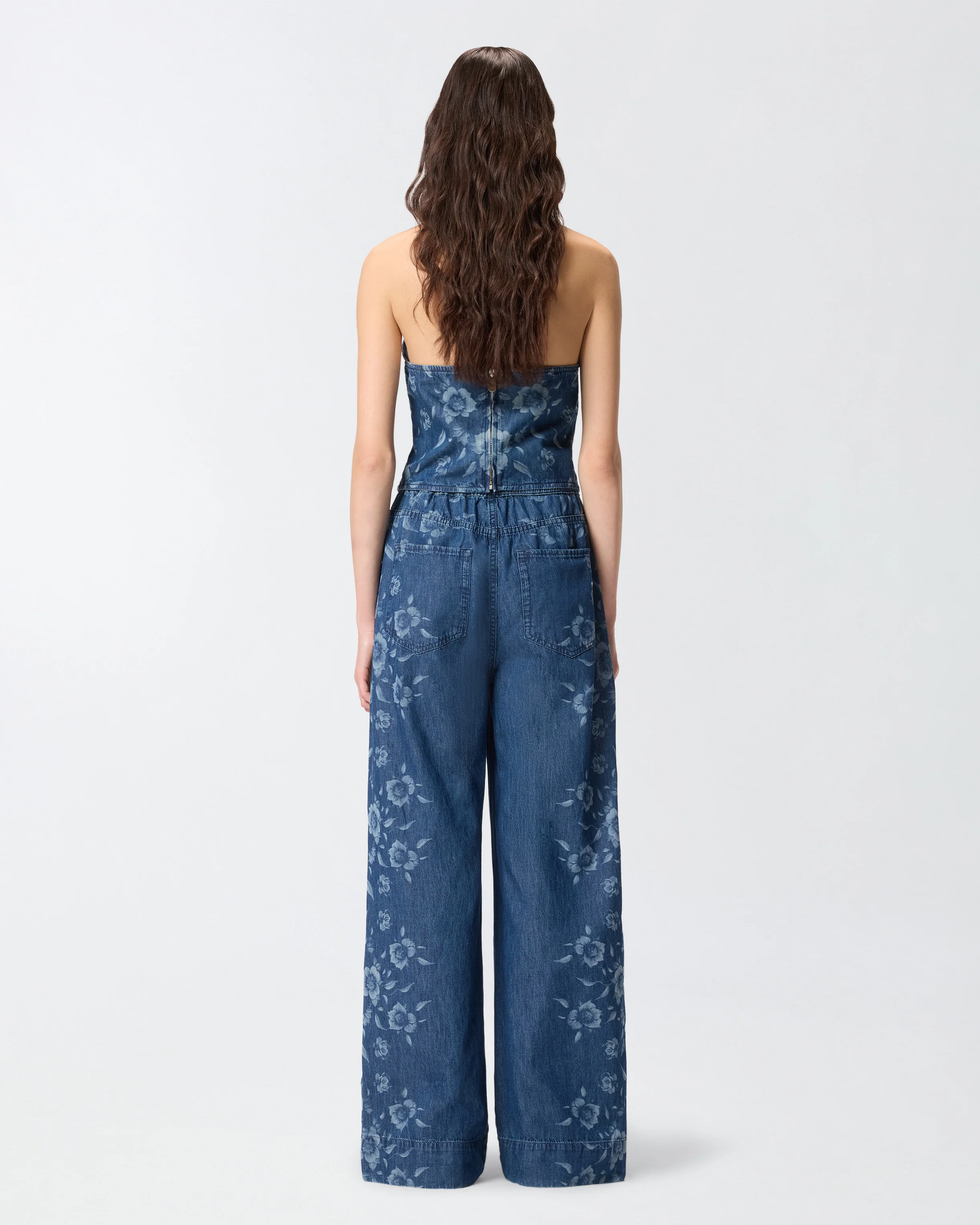 Pantaloni in denim floreale - Image 3