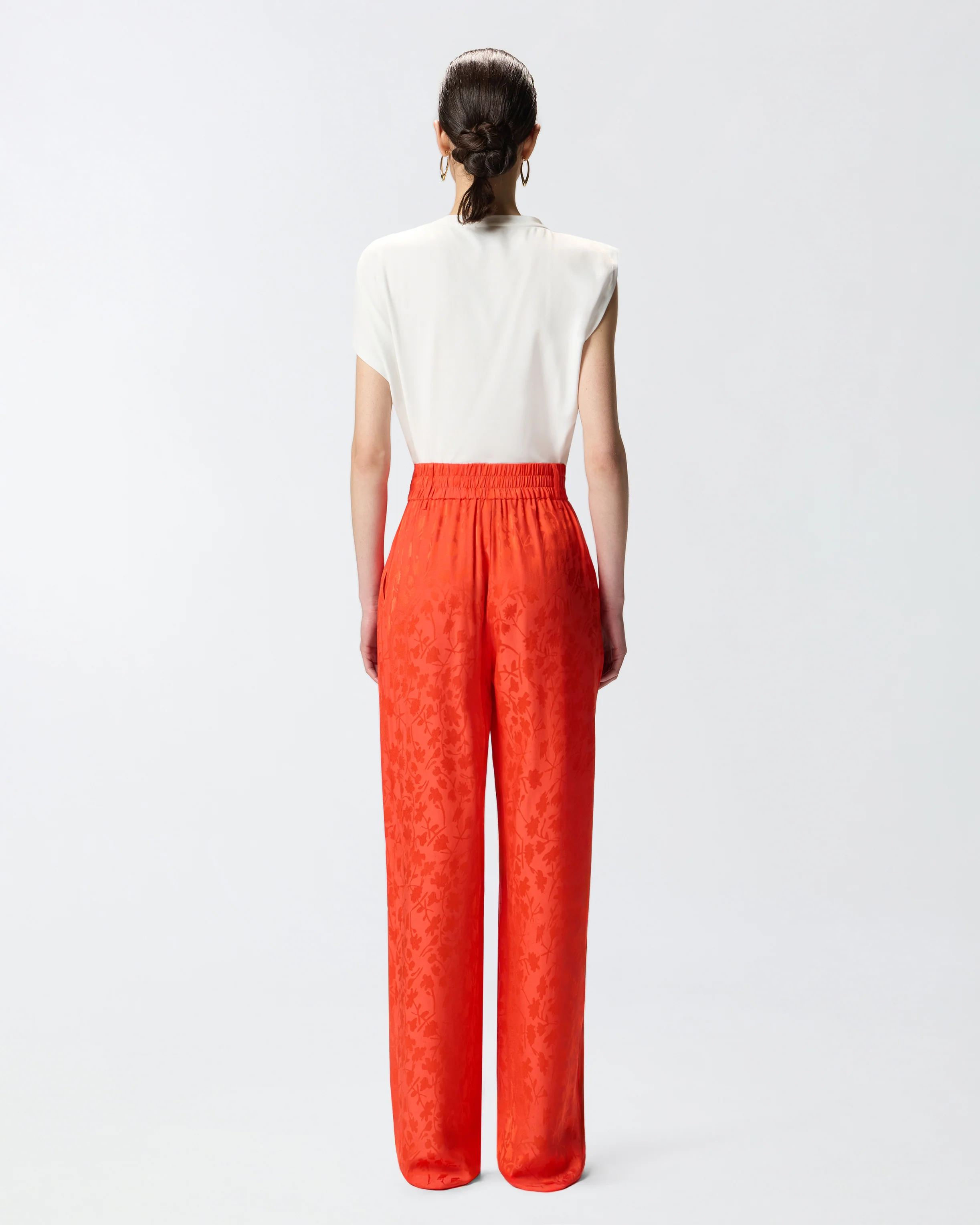 Pantaloni in jacquard floreale - Image 3