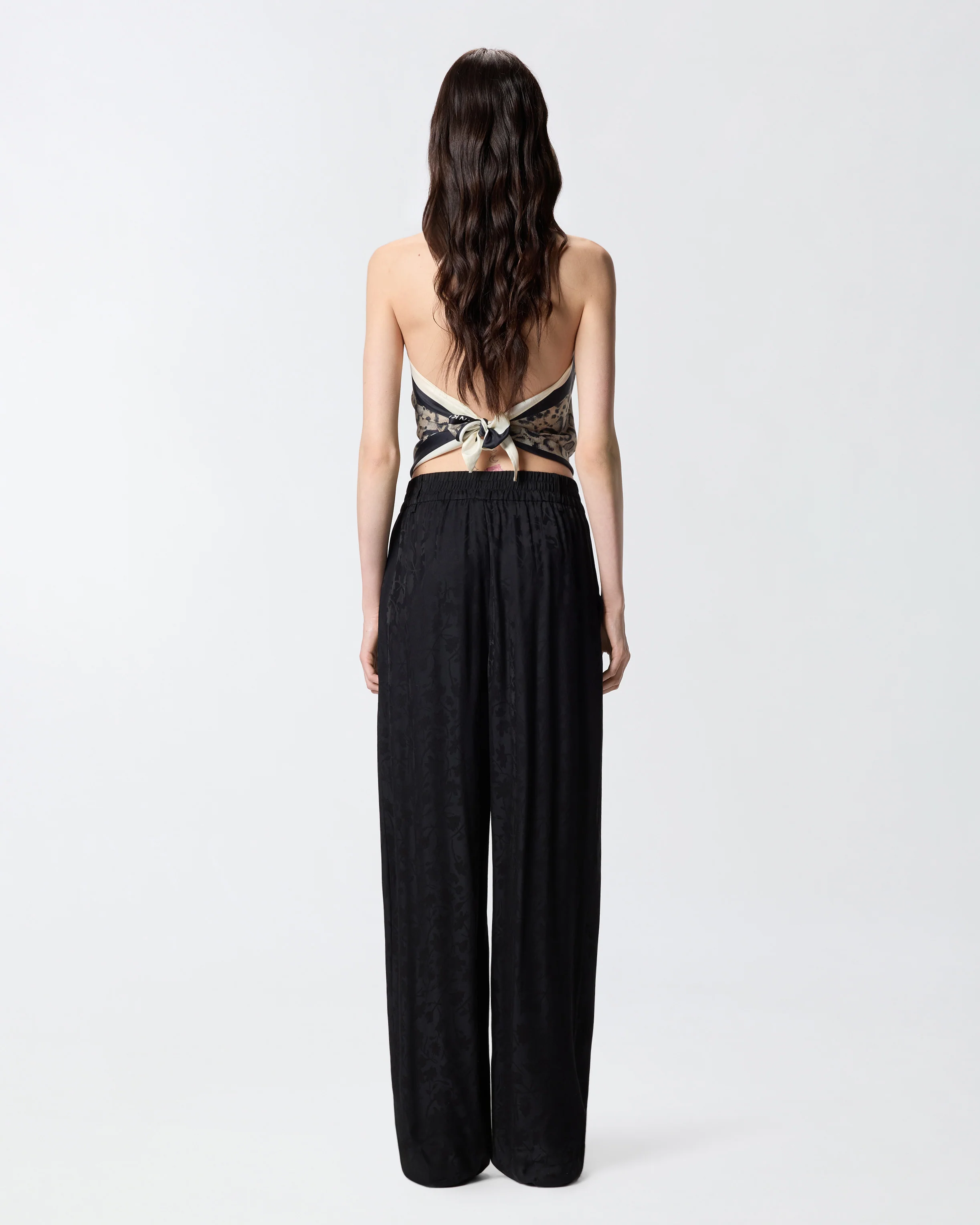 Pantaloni in jacquard floreale - Image 3