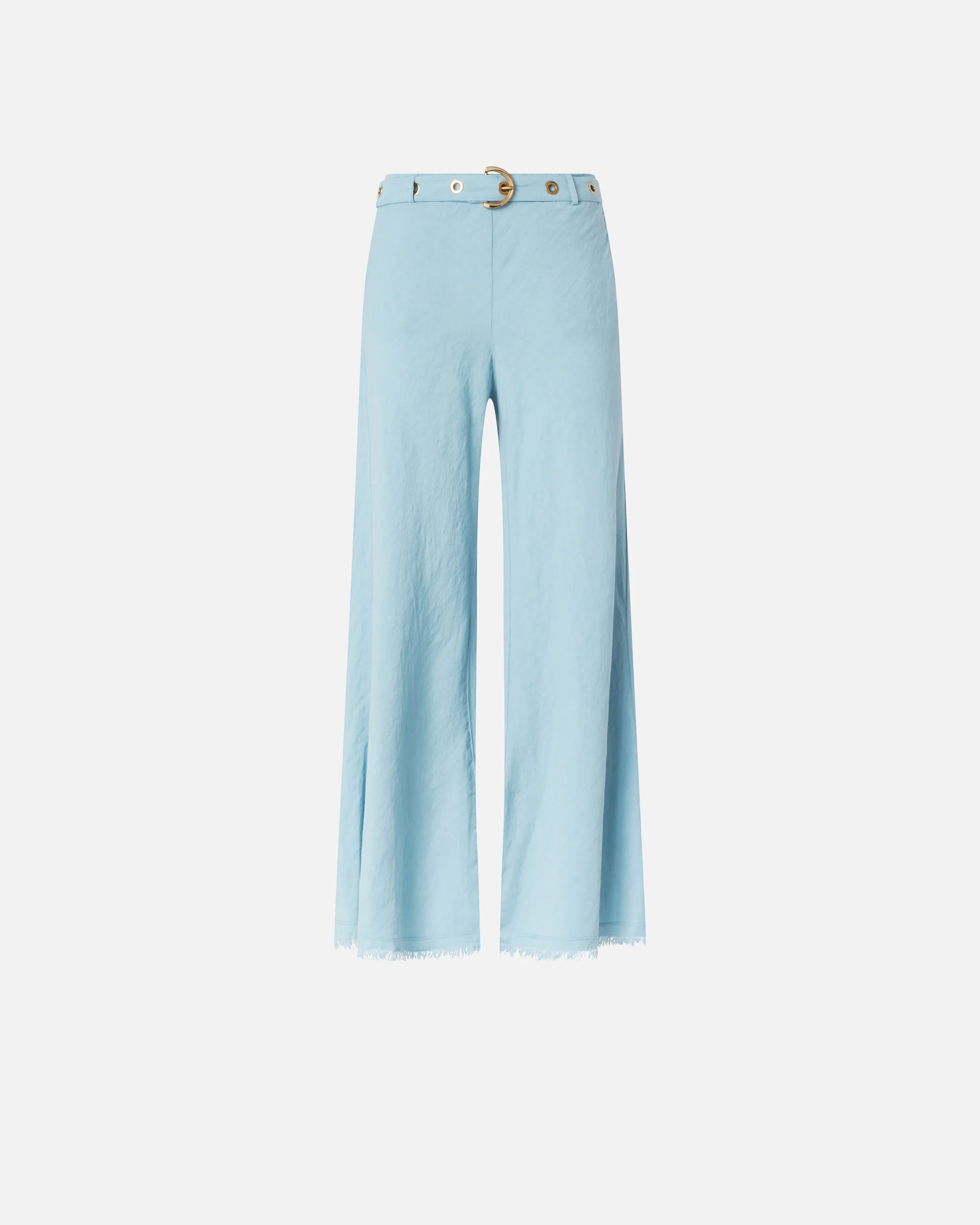Pantaloni in misto lino con cintura - Image 5