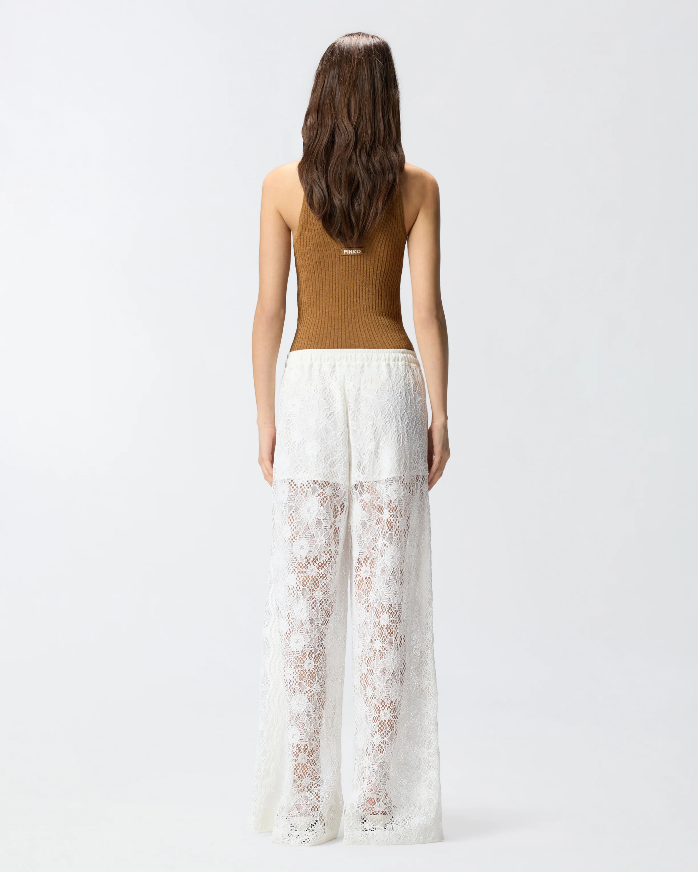 Pantaloni in pizzo rebrodé floreale - Image 3