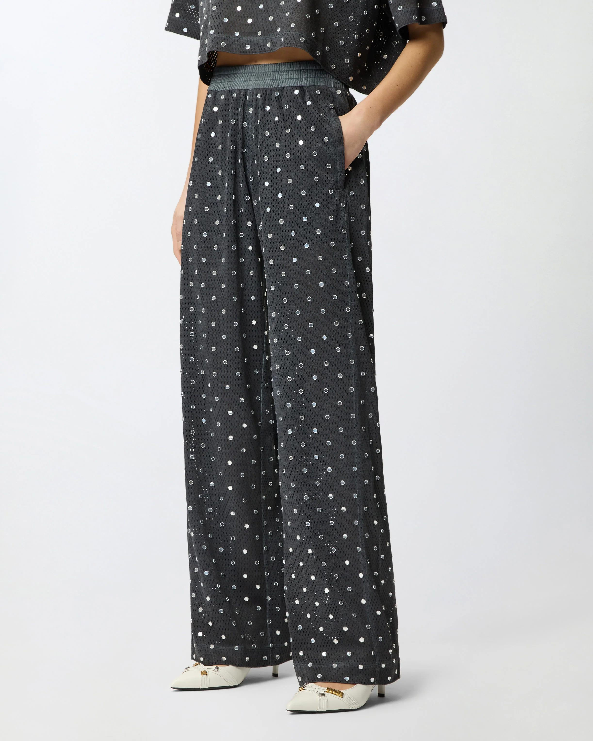 Pantaloni in rete con specchietti - Image 2