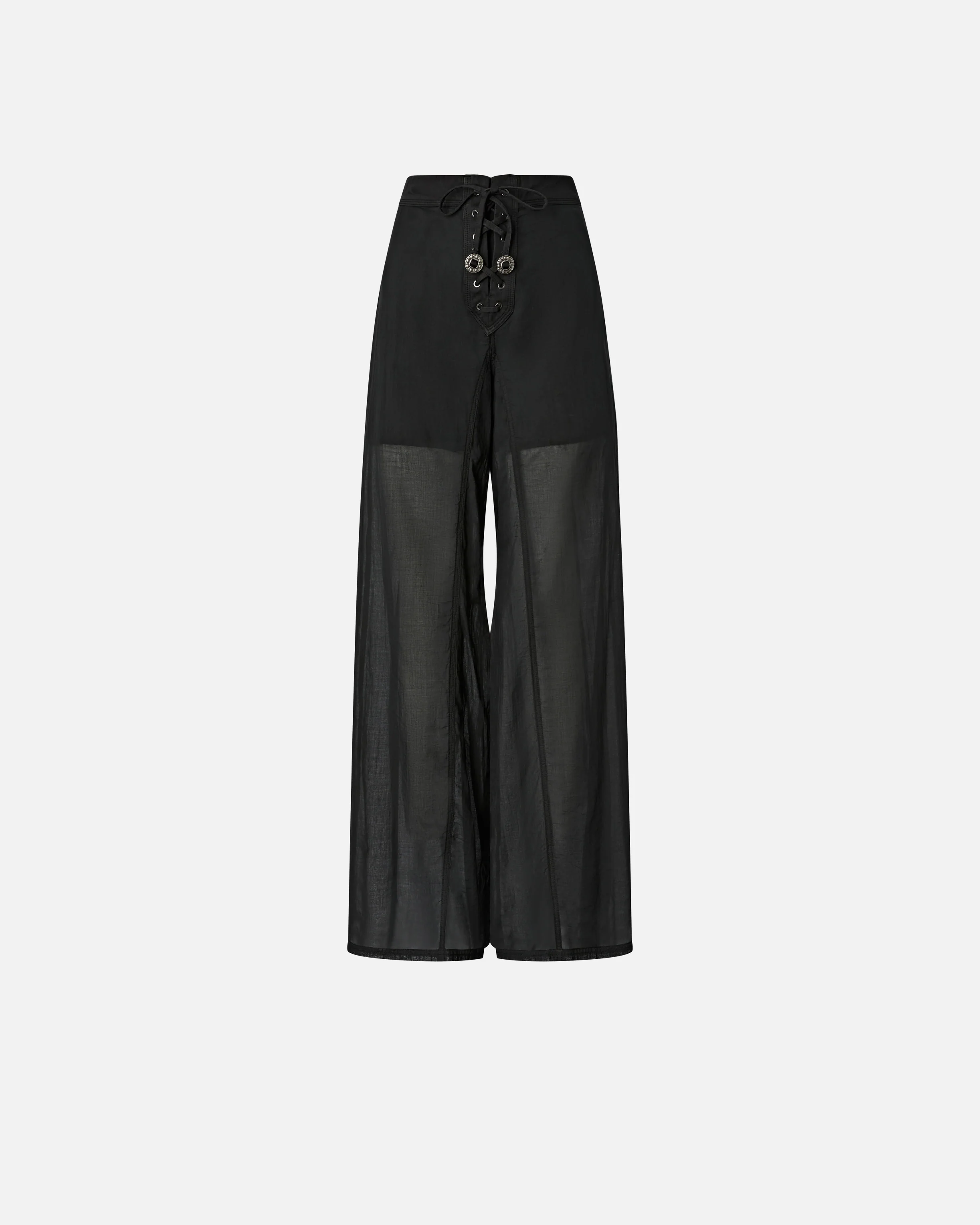 Pantaloni leggeri con lacci e dettagli texani - Image 5