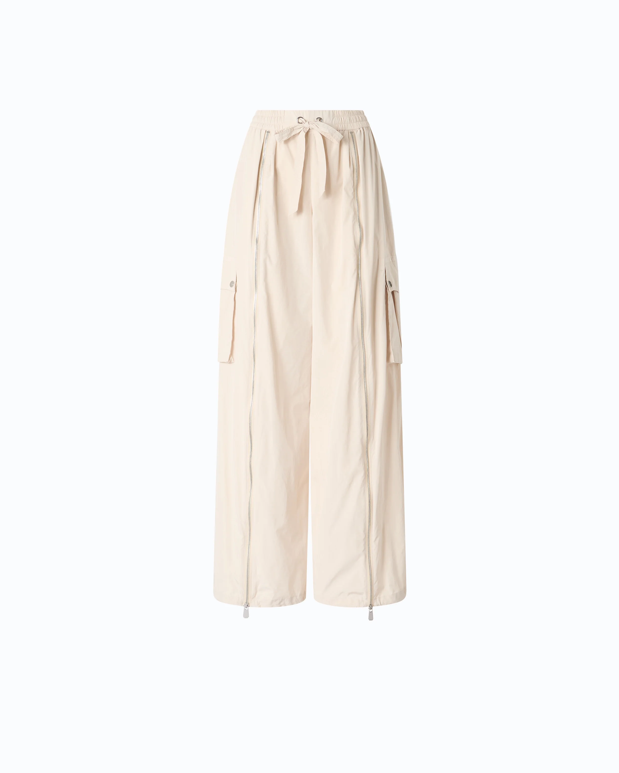 Pantaloni palazzo con zip e tasche cargo - Image 5
