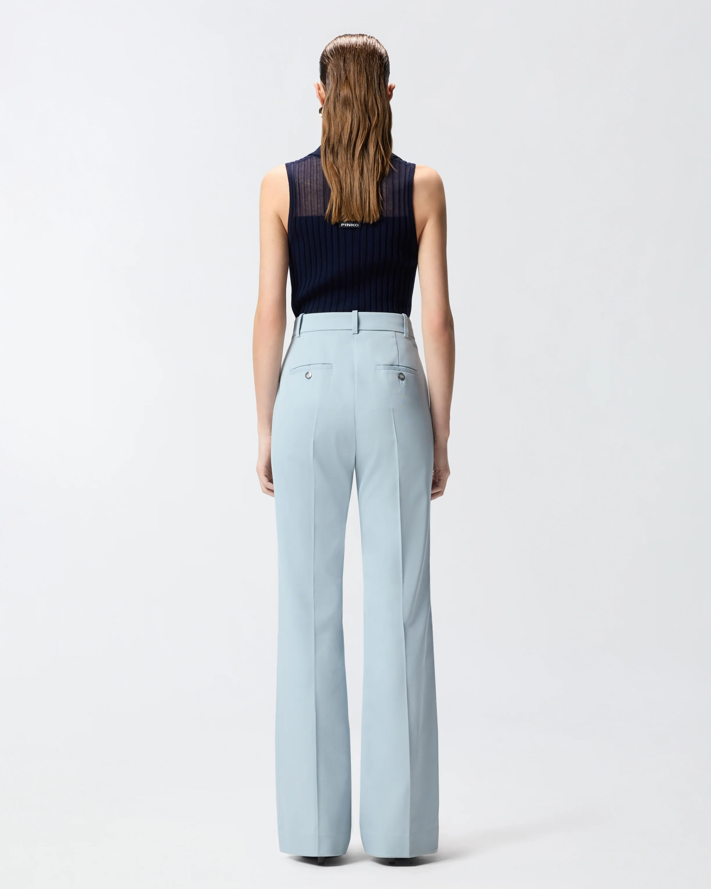 Pantaloni svasati con piega stirata - Image 3