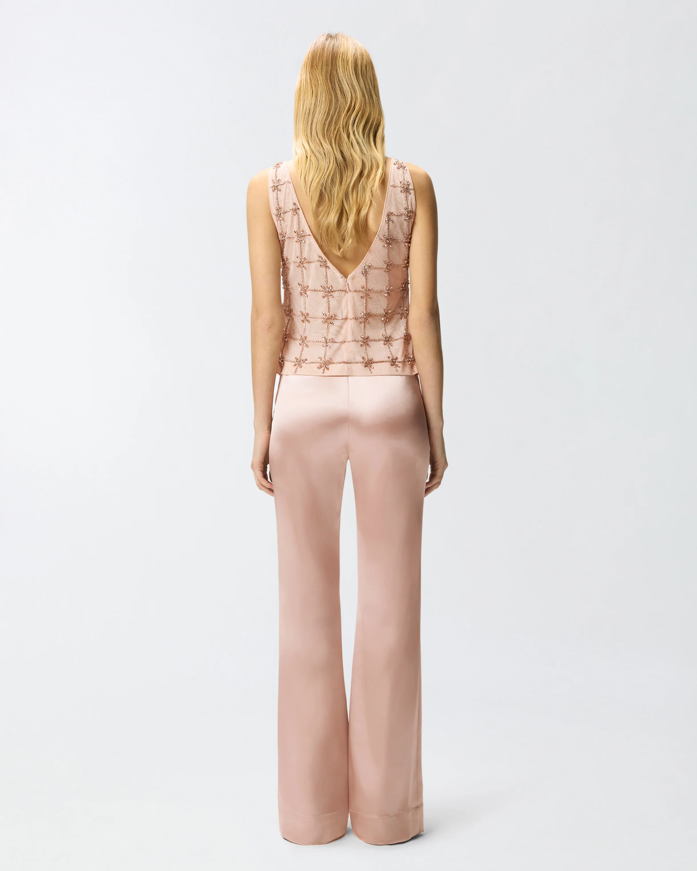 Pantaloni svasati in satin - Image 3