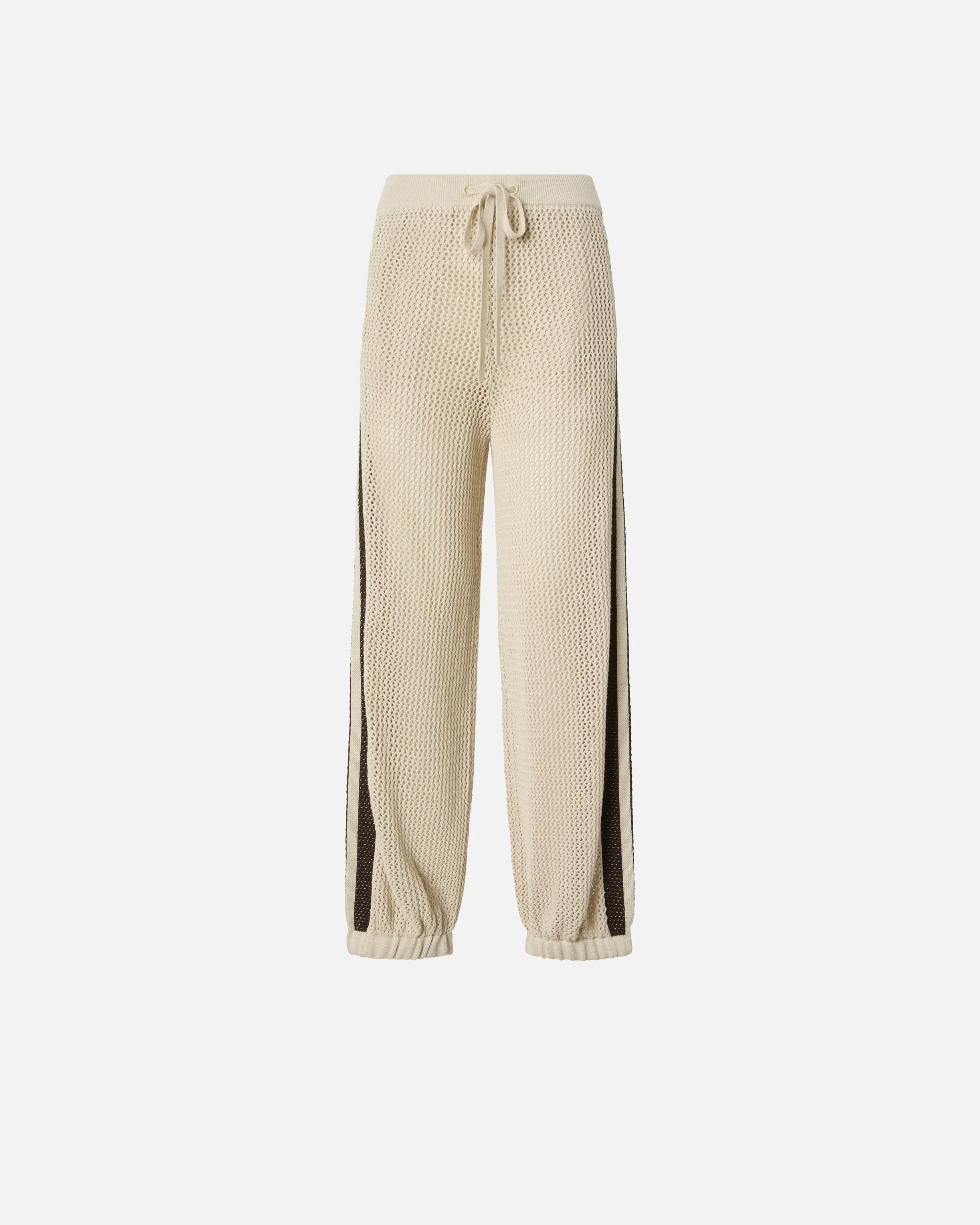 Pantaloni traforati con bande a contrasto - Image 5