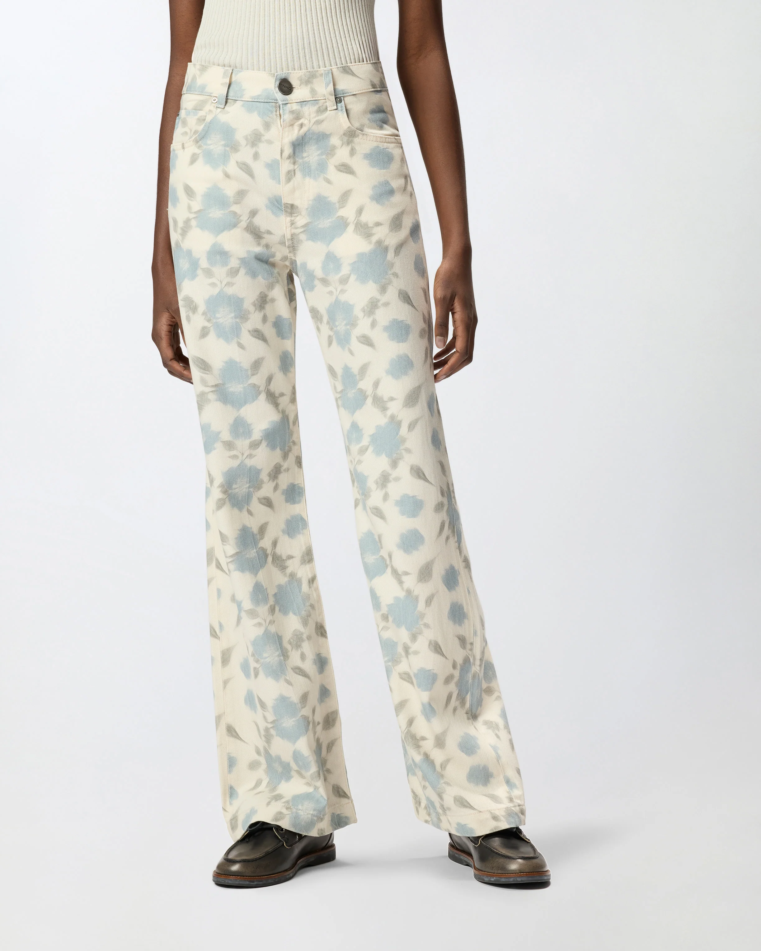 Pantaloni wide leg con stampa Cottage Flower - Image 2