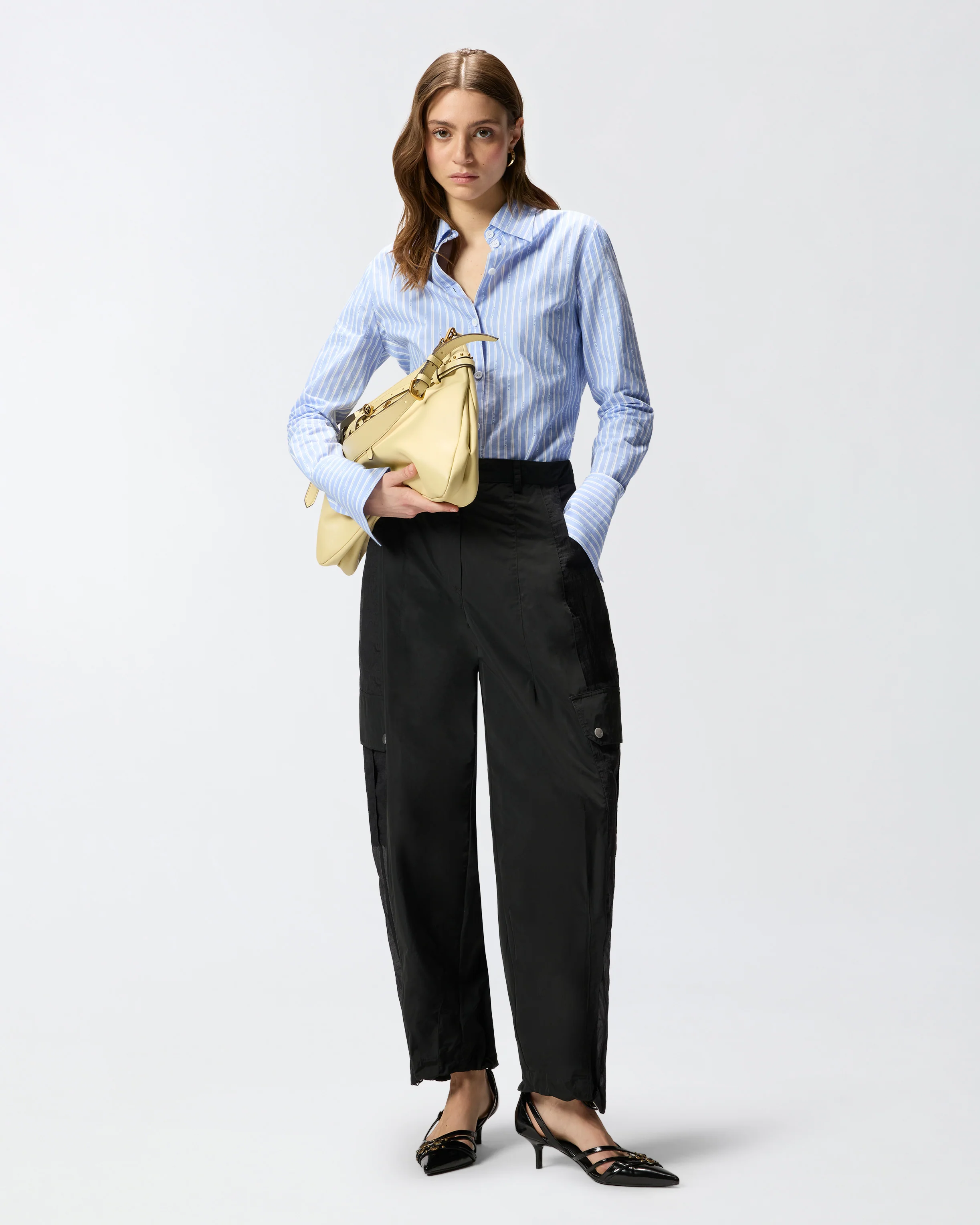 Pantaloni workwear con inserti trasparenti