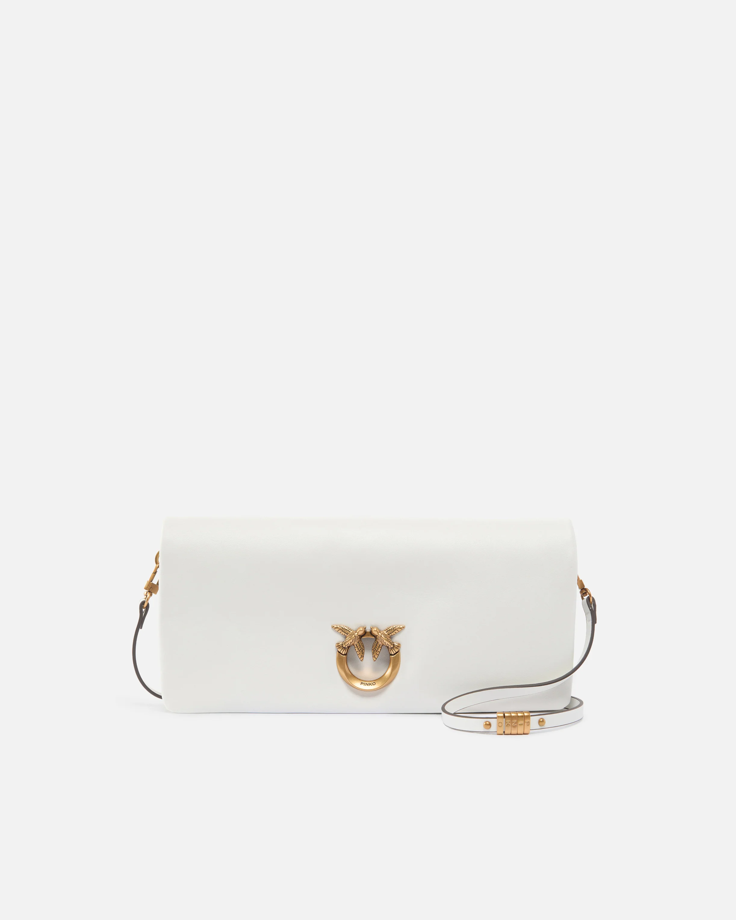 Pochette a tracolla media Love Bag Click Soft Horizontal in pelle