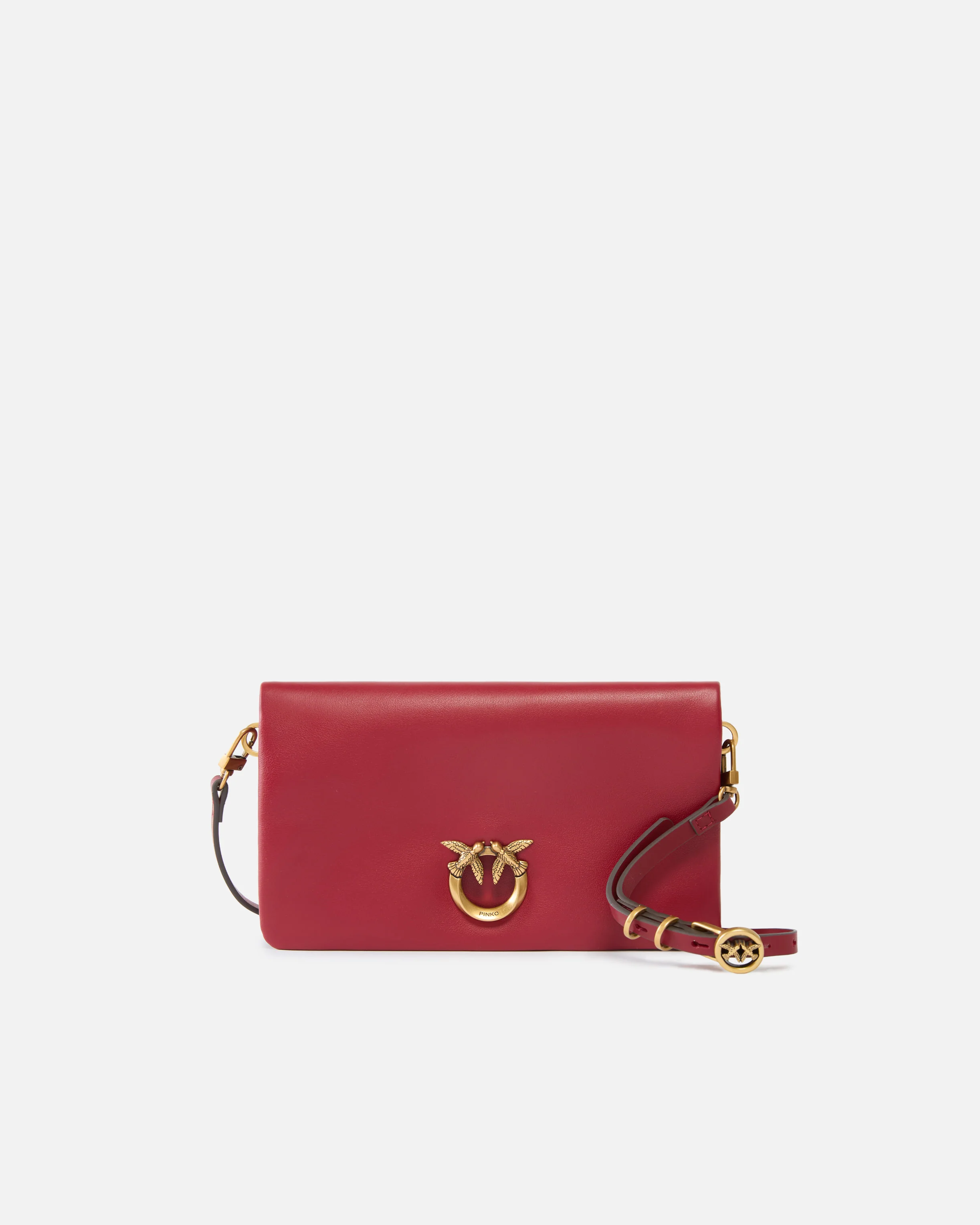 Pochette a tracolla piccola Love Bag Click Soft Horizontal Mini in pelle