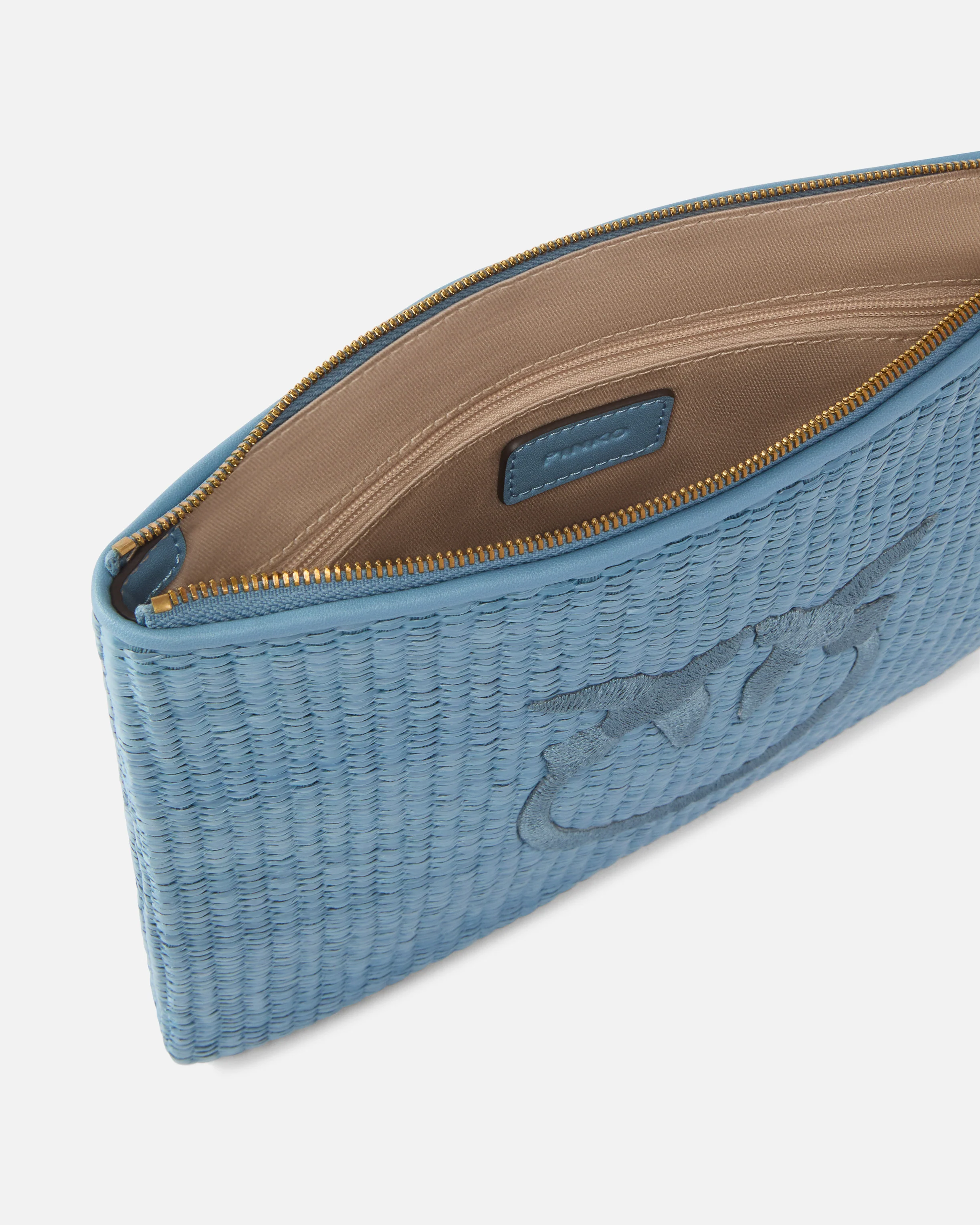 Pochette in rafia con logo Love Birds - Image 4