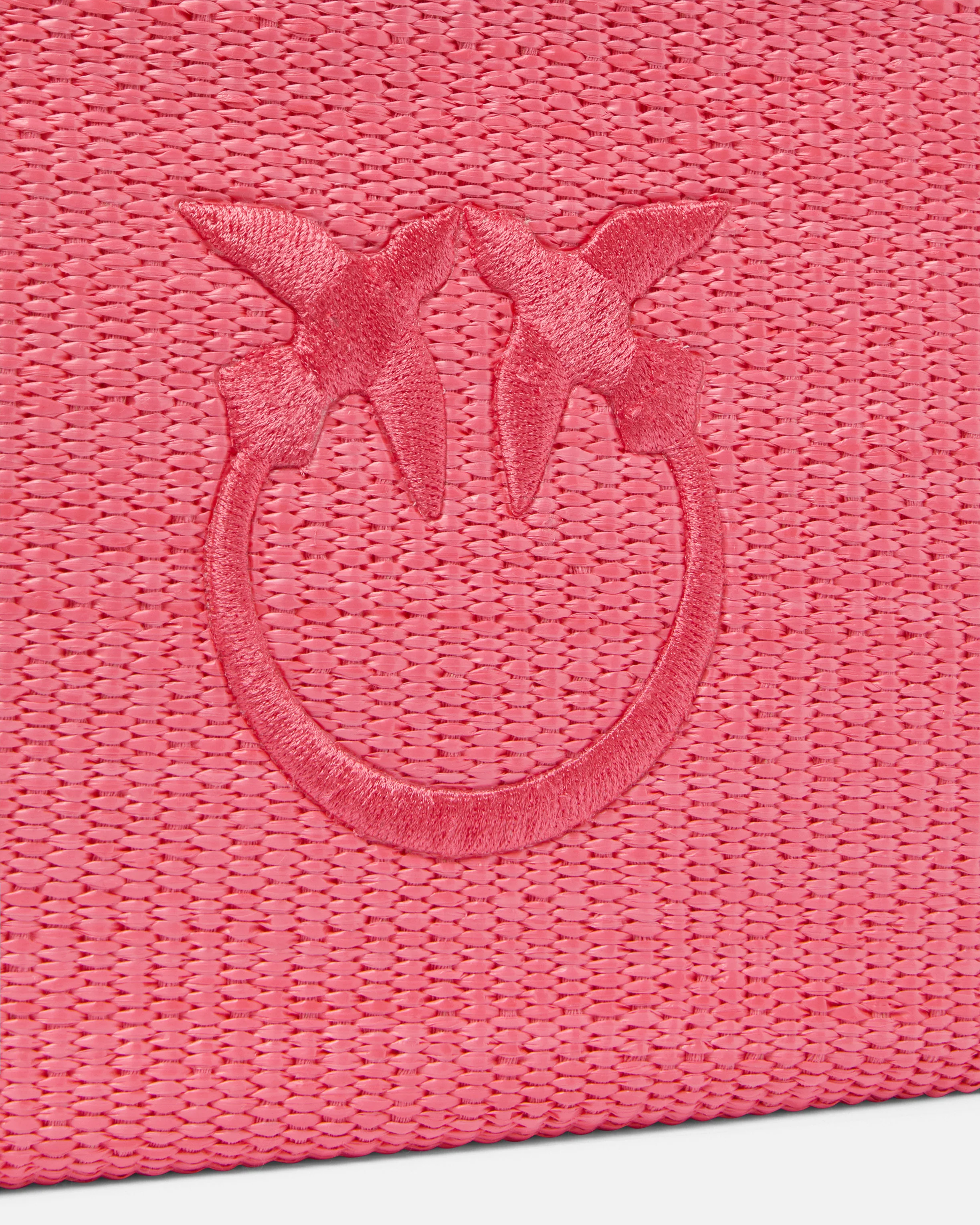 Pochette in rafia con logo Love Birds - Image 3