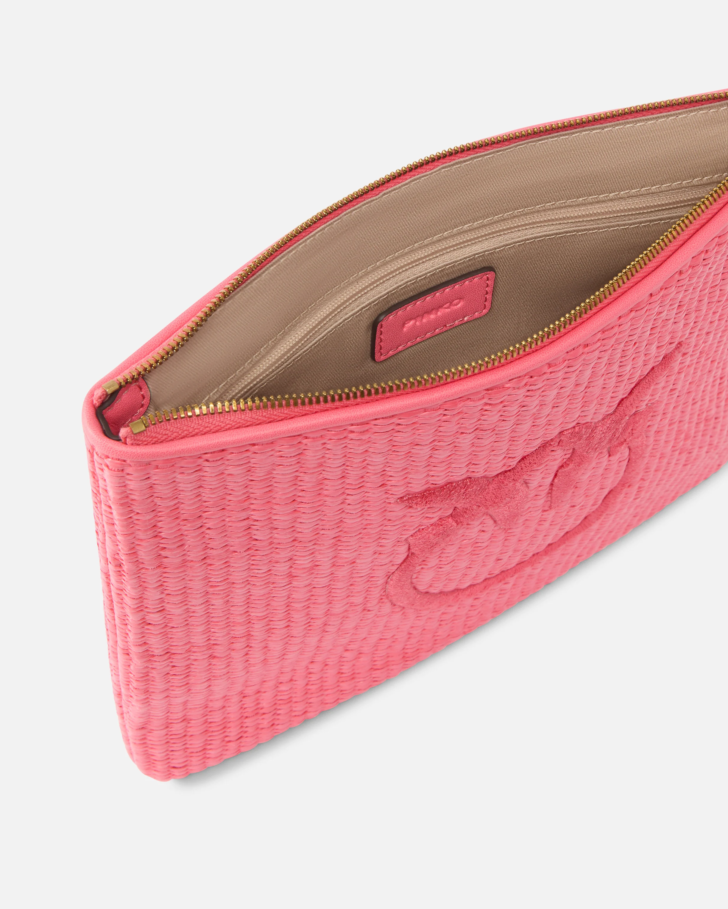 Pochette in rafia con logo Love Birds - Image 4