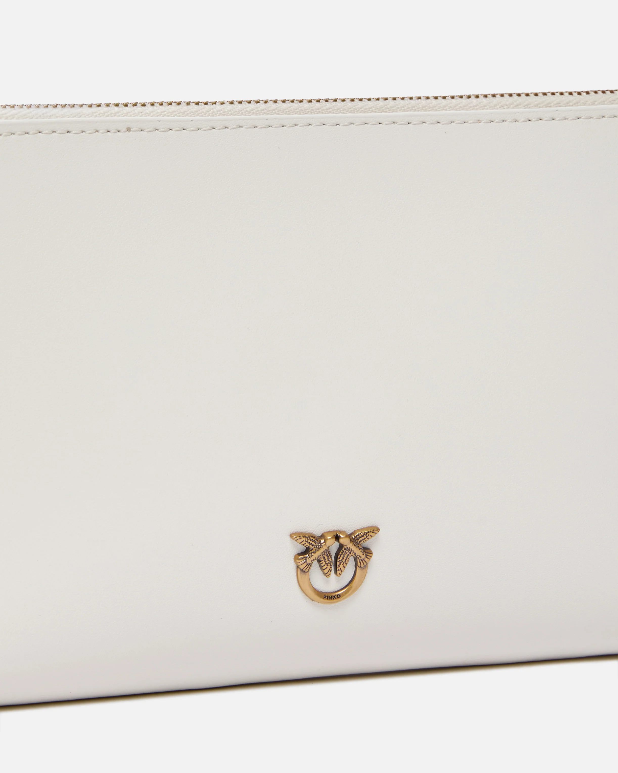 Pochette piatta in pelle con logo Love Birds - Image 3