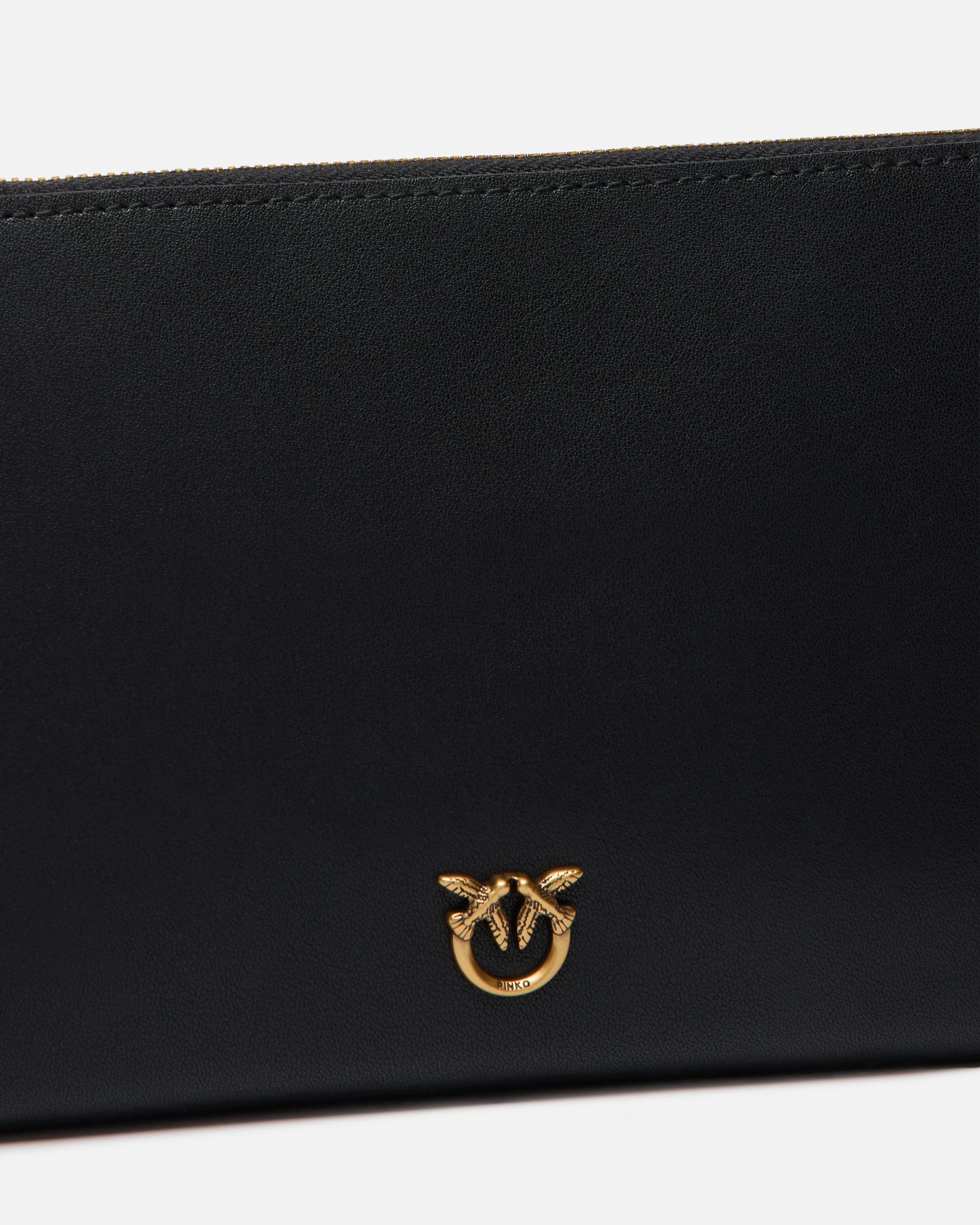 Pochette piatta in pelle con logo Love Birds - Image 3