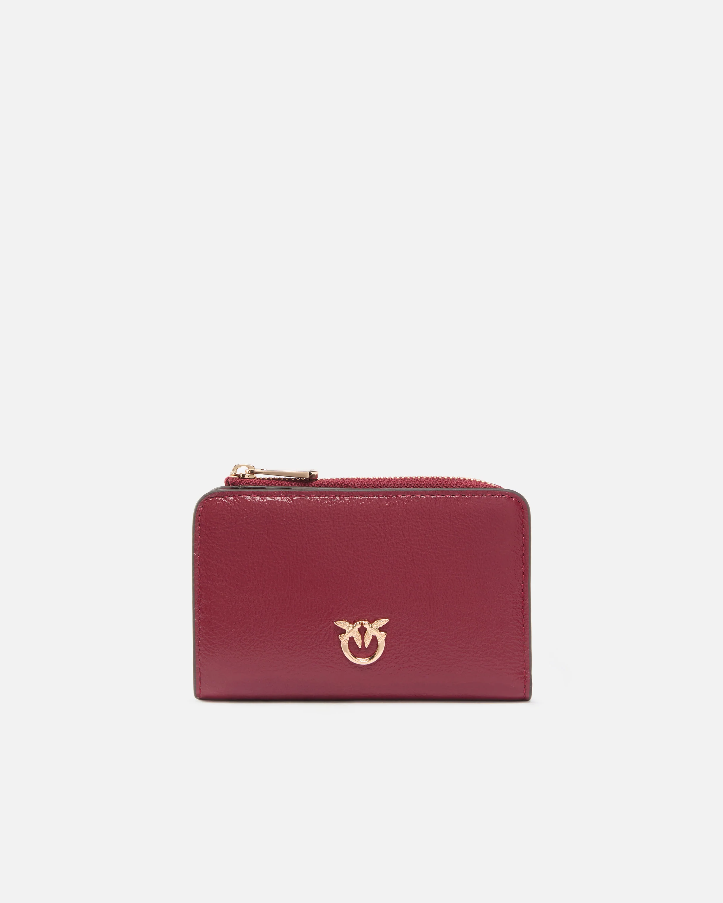 Portafoglio mini in pelle shiny con Love Birds